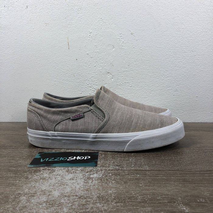 Vans Vans Slip On Low Top Gray Skate Sneakers Women's 8 721356 | Grailed