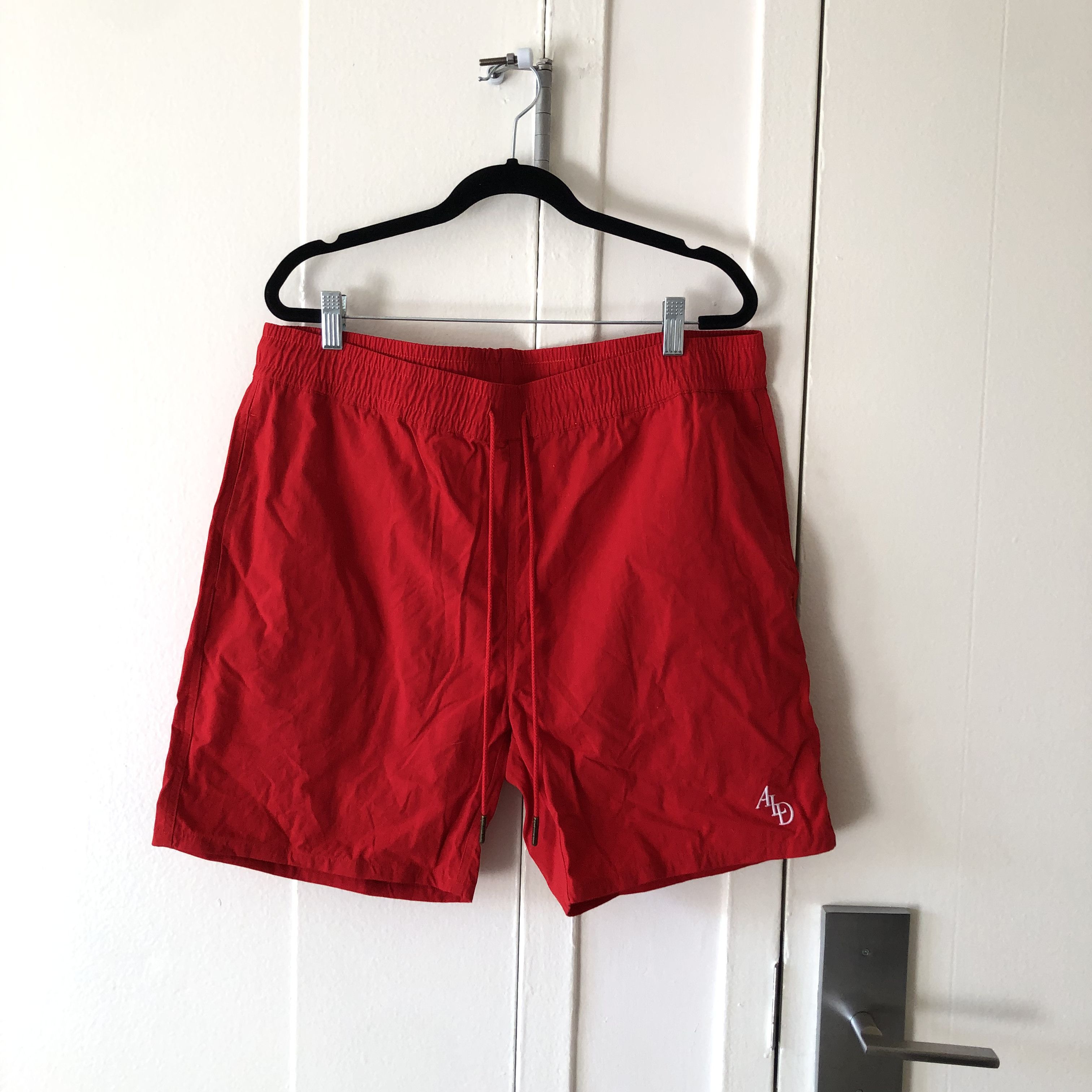 Image of Aime Leon Dore Ald Swim Trunks in Red, Men's (Size 36)