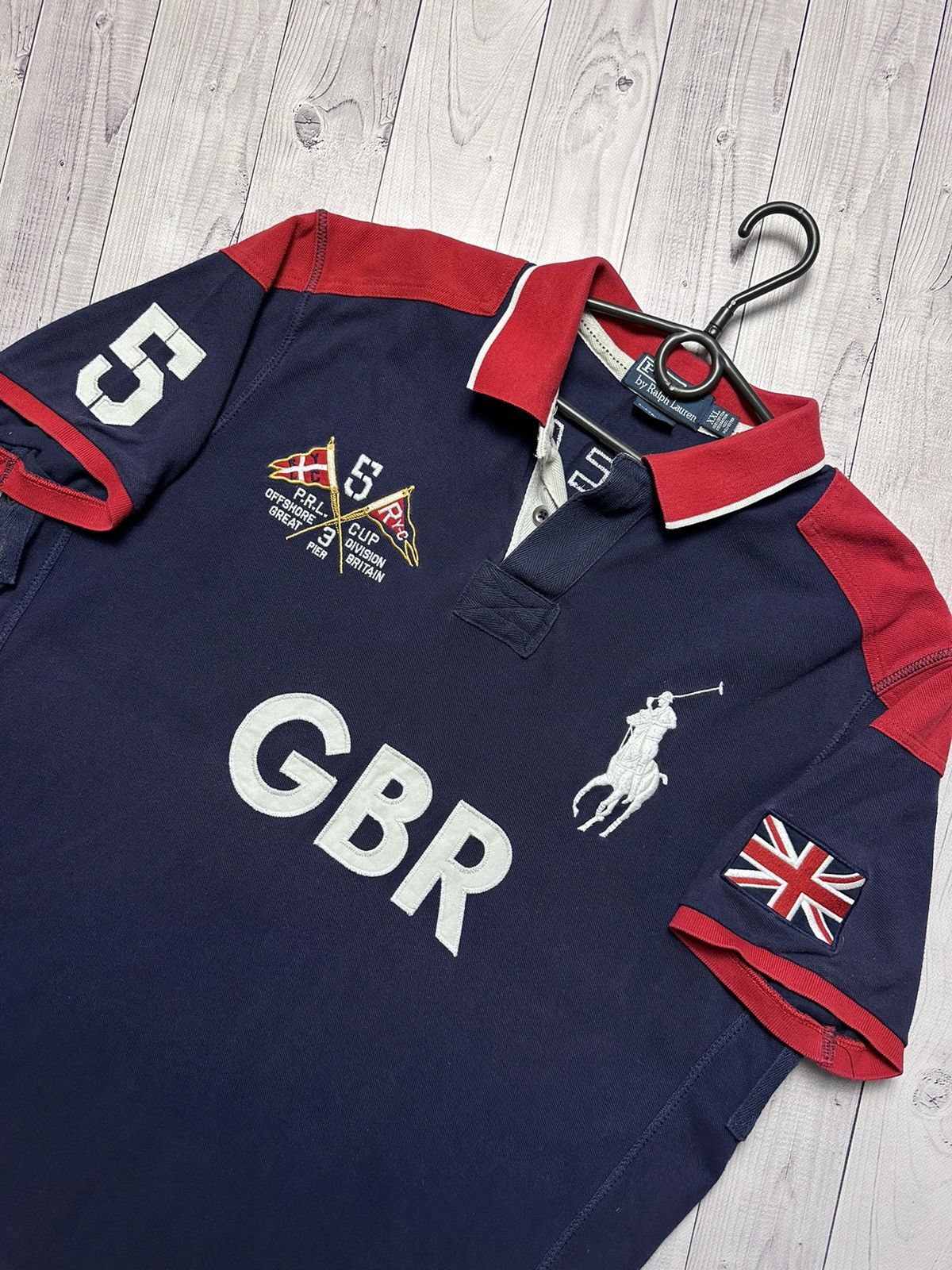 Polo Ralph Lauren × Vintage Vintage Polo Ralph Lauren club Great Britain big logo rare Size US XXL / EU 58 / 5 - 2 Thumbnail