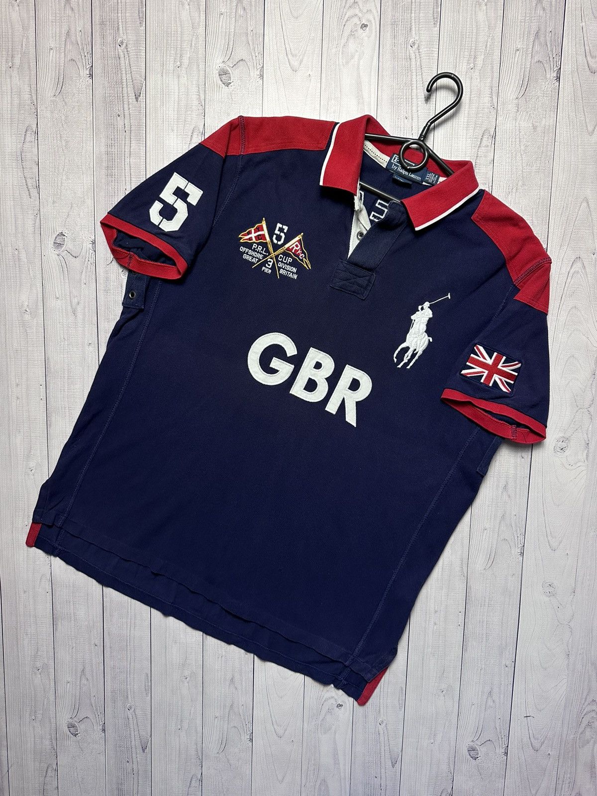 Polo Ralph Lauren × Vintage Vintage Polo Ralph Lauren club Great Britain big logo rare Size US XXL / EU 58 / 5 - 1 Thumbnail