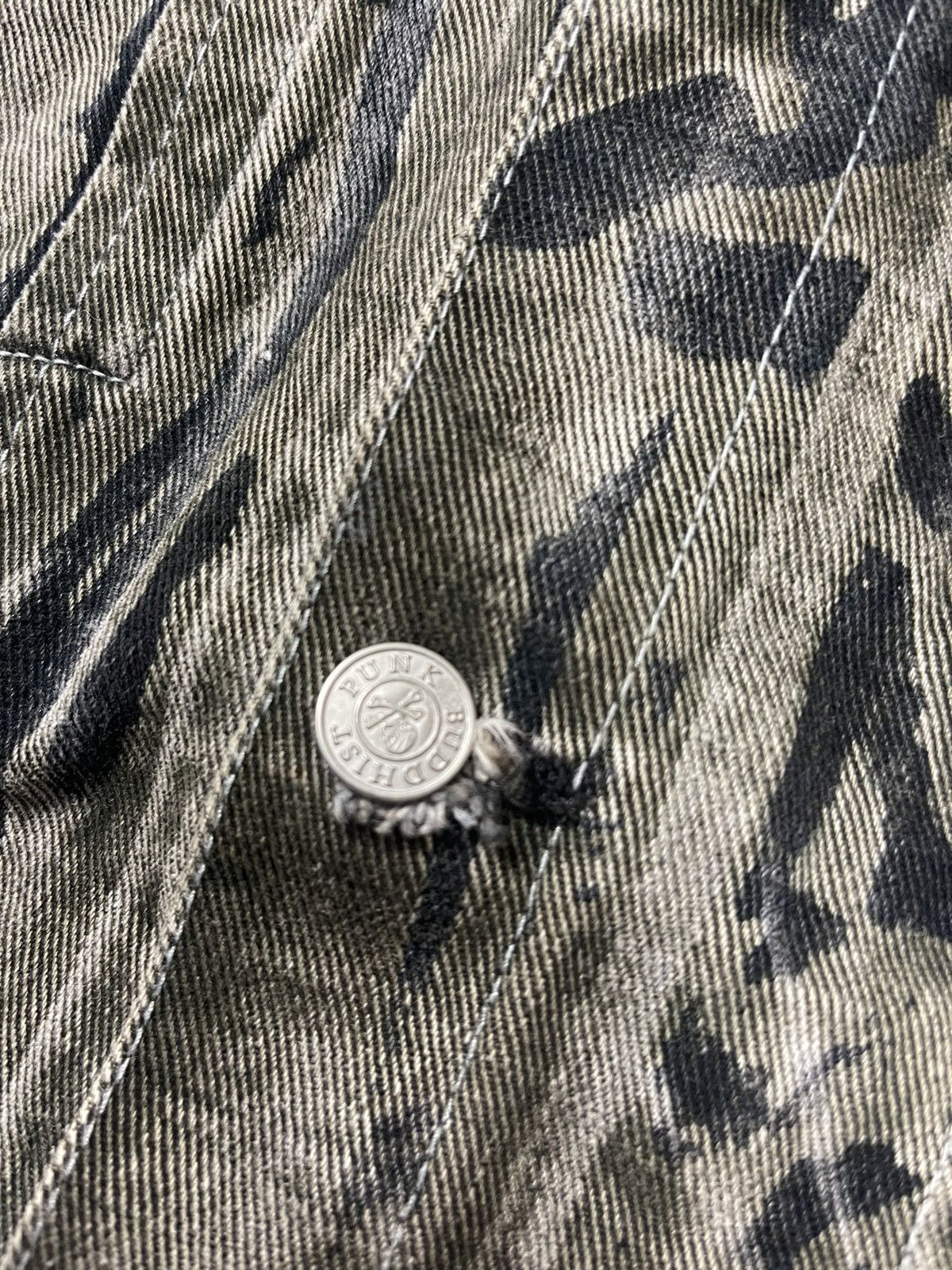 Japanese Brand Buddish punk distressed denim jacket with patchers Size US M / EU 48-50 / 2 - 6 Thumbnail
