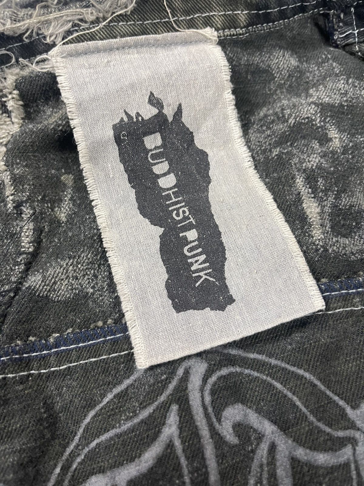 Japanese Brand Buddish punk distressed denim jacket with patchers Size US M / EU 48-50 / 2 - 4 Thumbnail