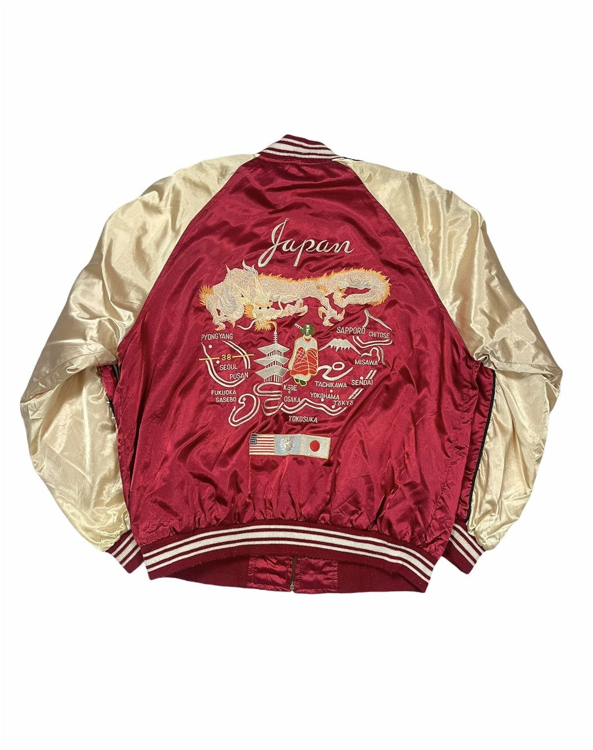 Vintage Sukajan Japan Embroidery Souvenir Jacket Bomber Size US L / EU 52-54 / 3 - 1 Thumbnail
