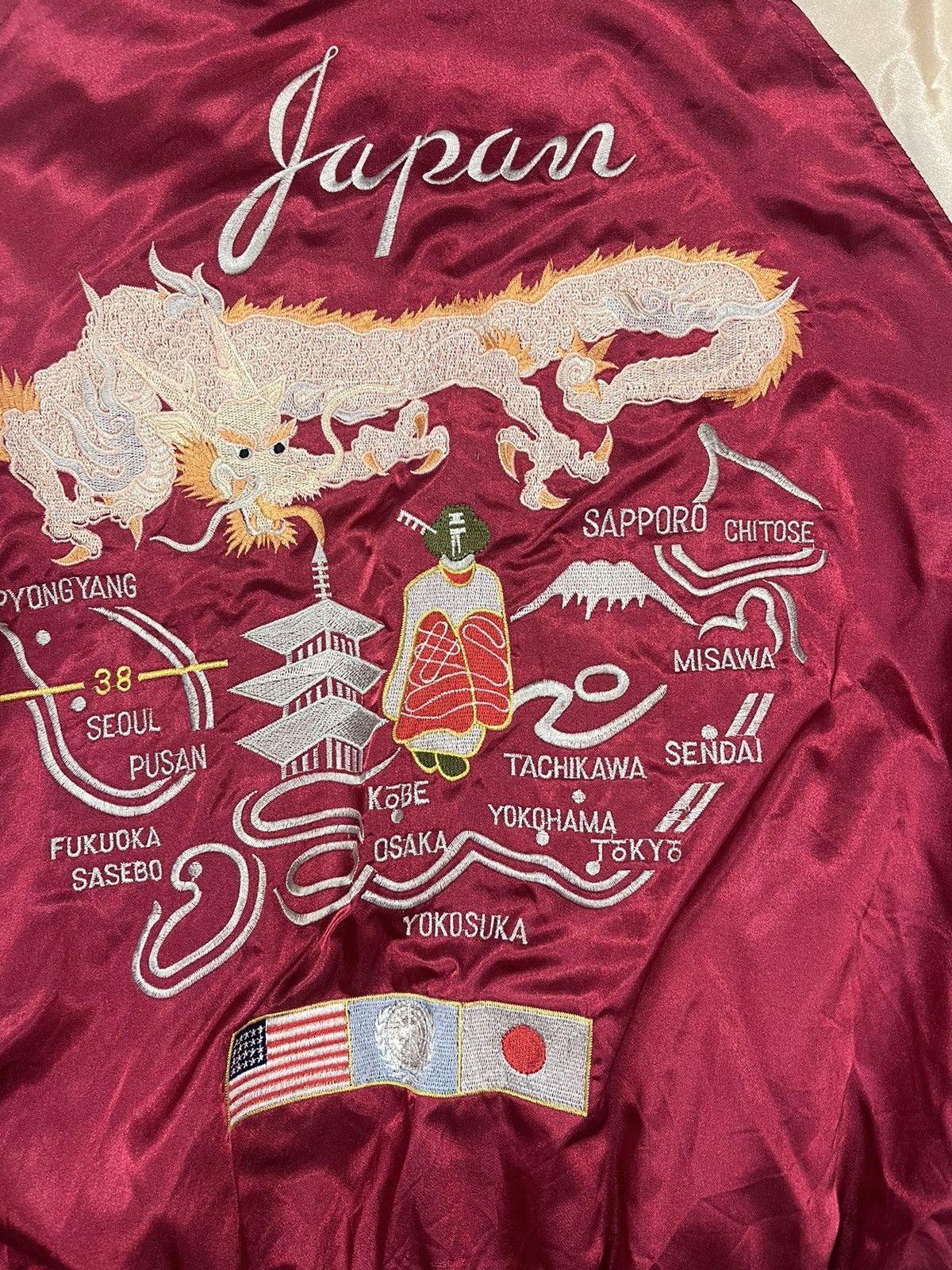 Vintage Sukajan Japan Embroidery Souvenir Jacket Bomber Size US L / EU 52-54 / 3 - 3 Thumbnail