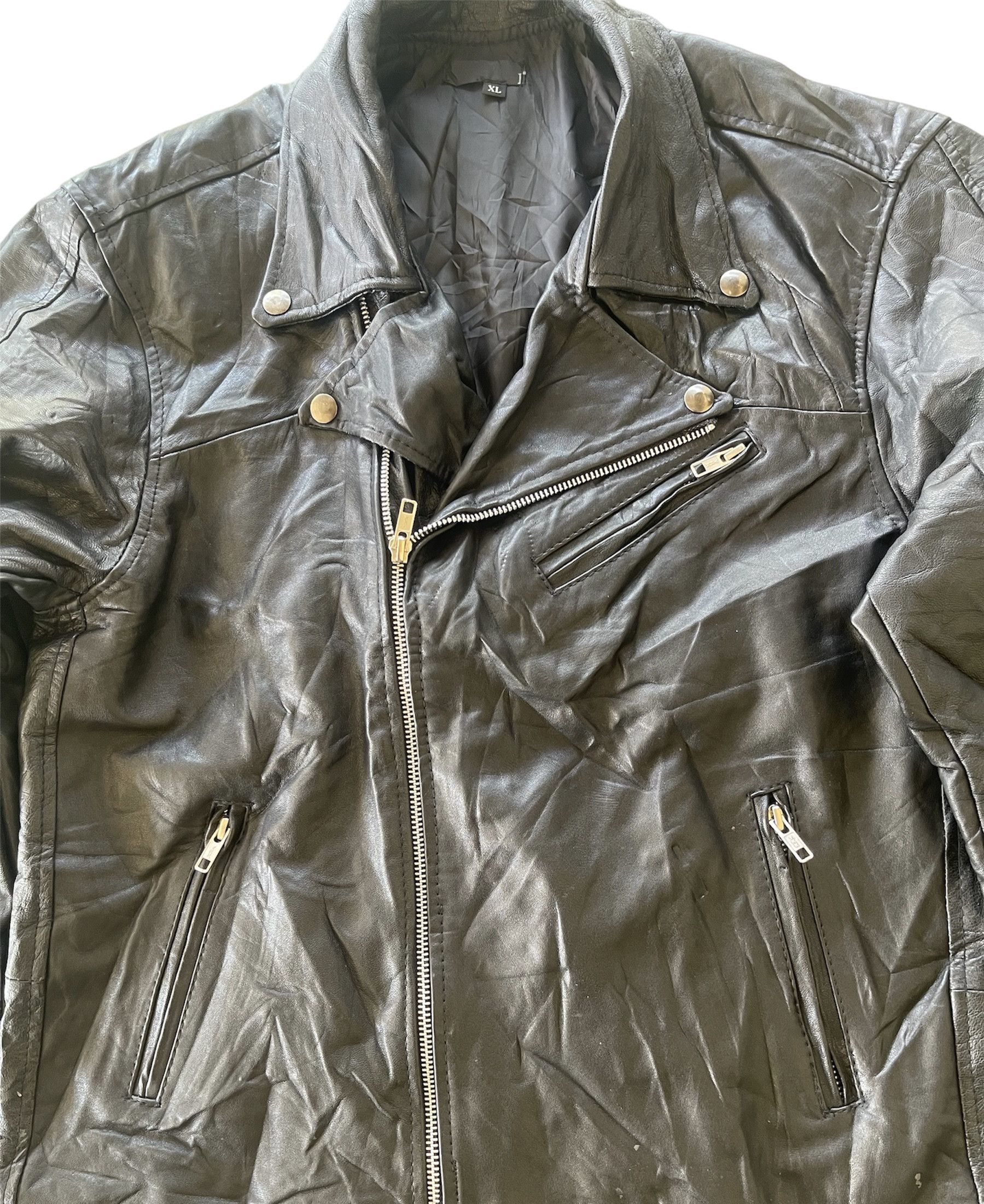 Vintage UNBRAND JACKET LEATHER ZIPPER JAPAN Size US M / EU 48-50 / 2 - 1 Thumbnail