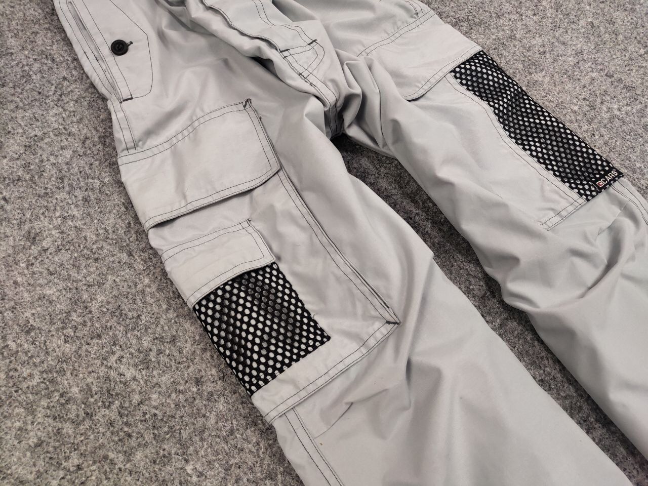 Japanese Brand Vintage 90's Japanese gray Cargo parachute Baggy Light Pants Size US 36 / EU 52 - 10 Thumbnail