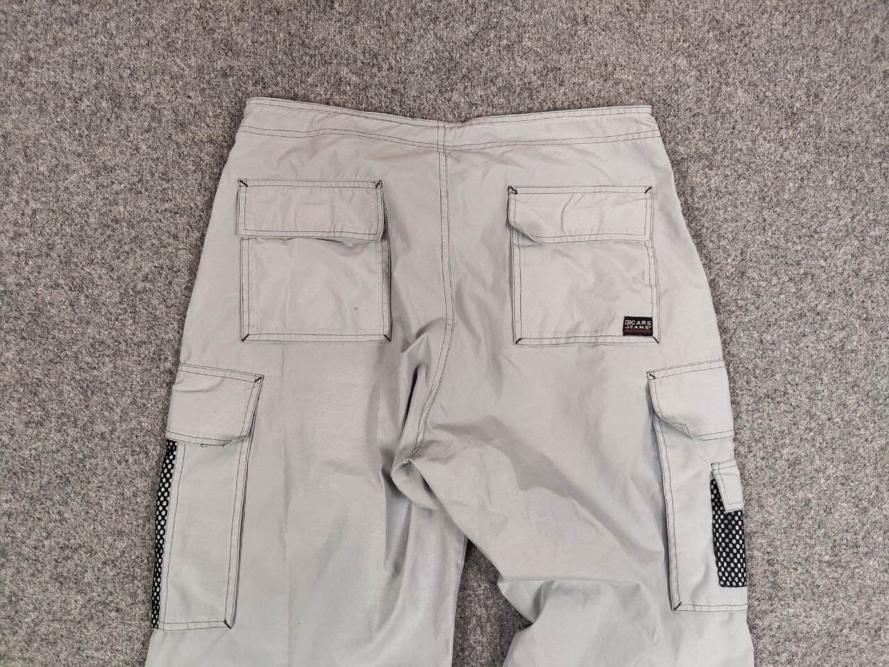 Japanese Brand Vintage 90's Japanese gray Cargo parachute Baggy Light Pants Size US 36 / EU 52 - 16 Thumbnail