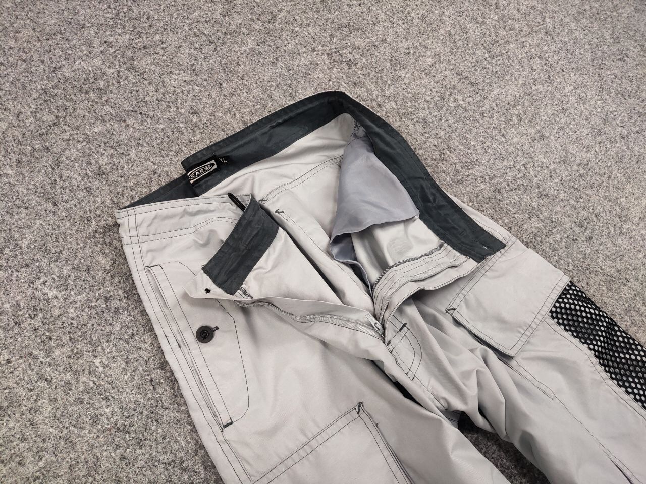 Japanese Brand Vintage 90's Japanese gray Cargo parachute Baggy Light Pants Size US 36 / EU 52 - 13 Thumbnail