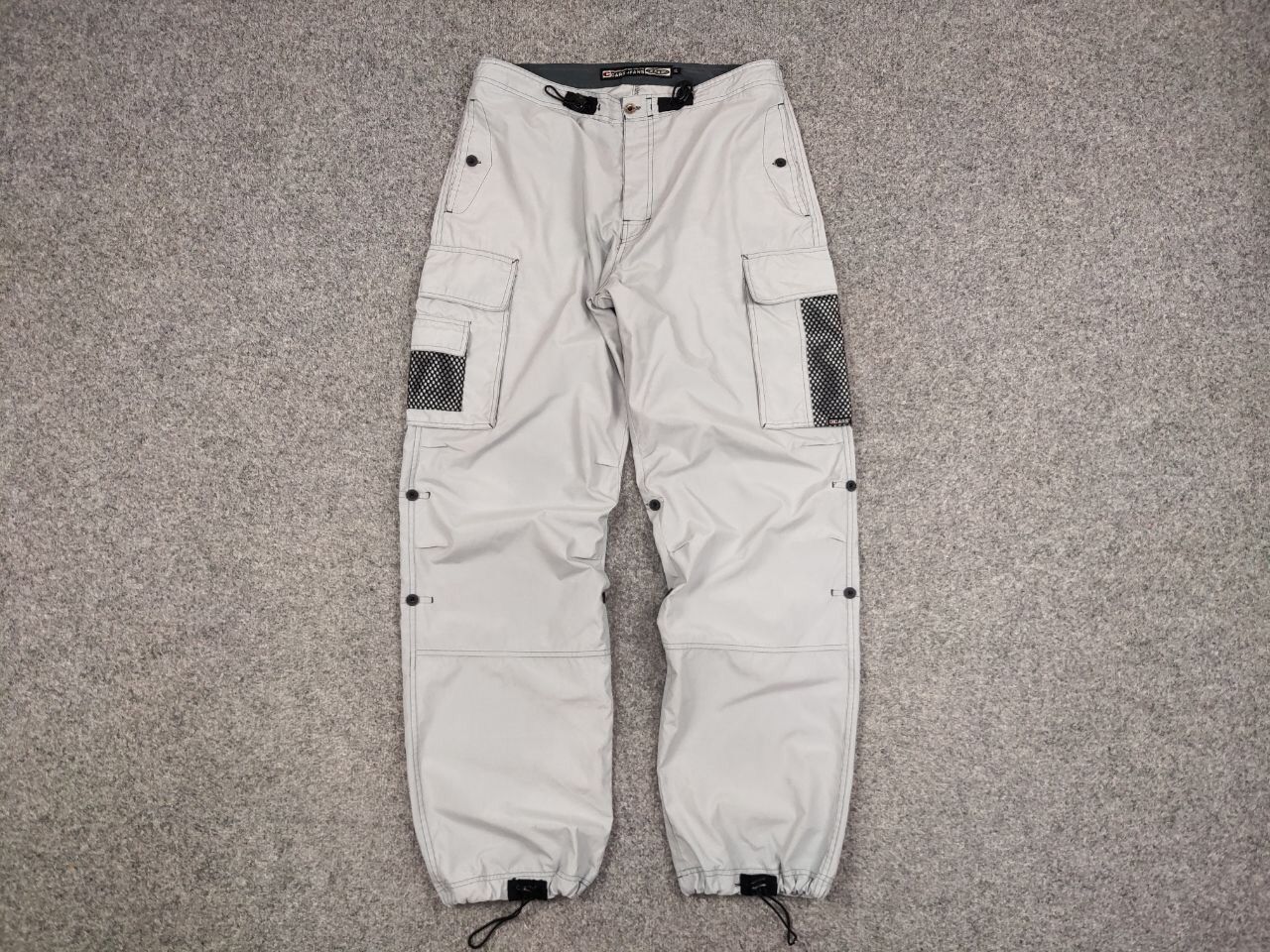 Japanese Brand Vintage 90's Japanese gray Cargo parachute Baggy Light Pants Size US 36 / EU 52 - 14 Thumbnail