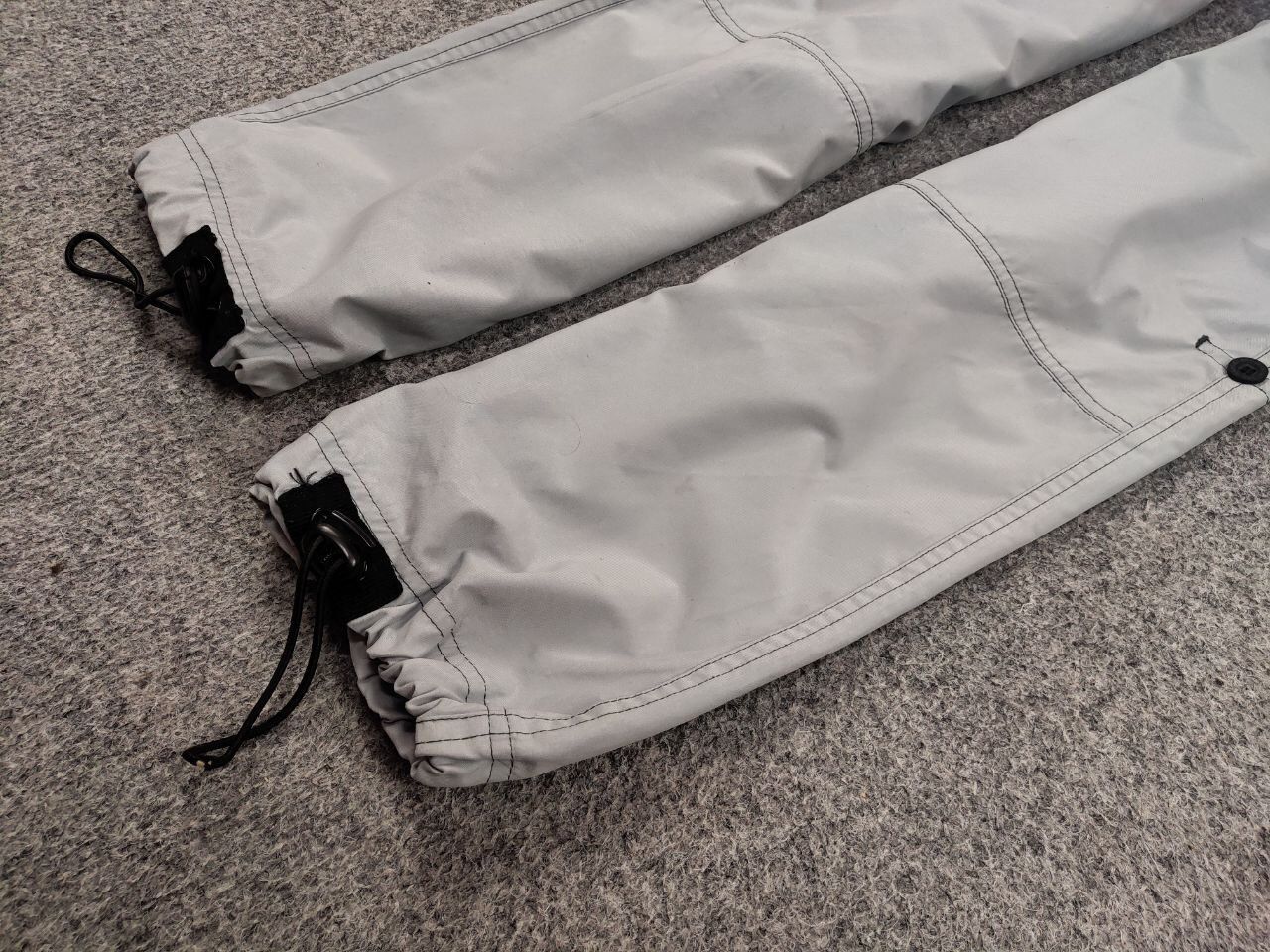 Japanese Brand Vintage 90's Japanese gray Cargo parachute Baggy Light Pants Size US 36 / EU 52 - 7 Thumbnail
