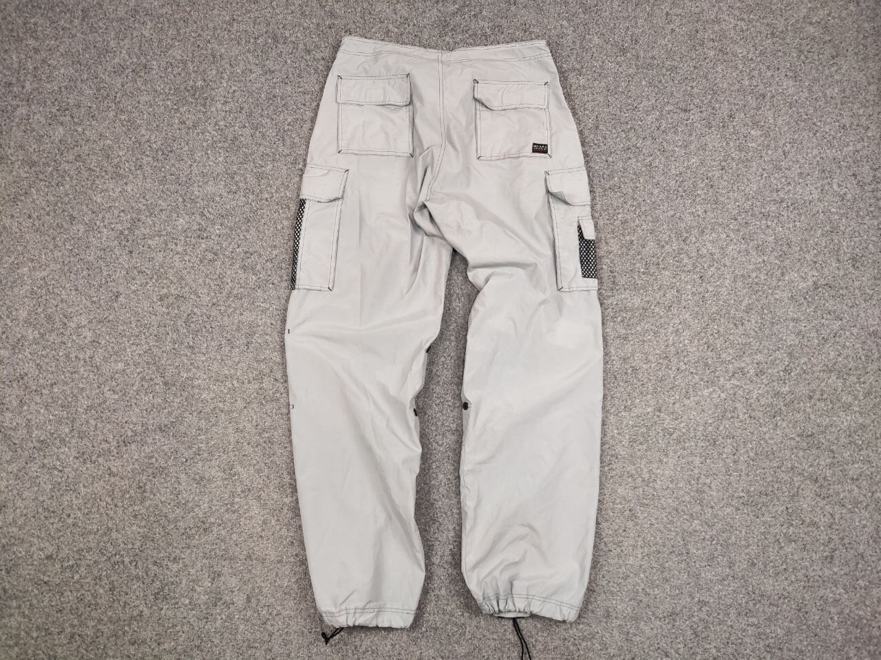 Japanese Brand Vintage 90's Japanese gray Cargo parachute Baggy Light Pants Size US 36 / EU 52 - 15 Thumbnail