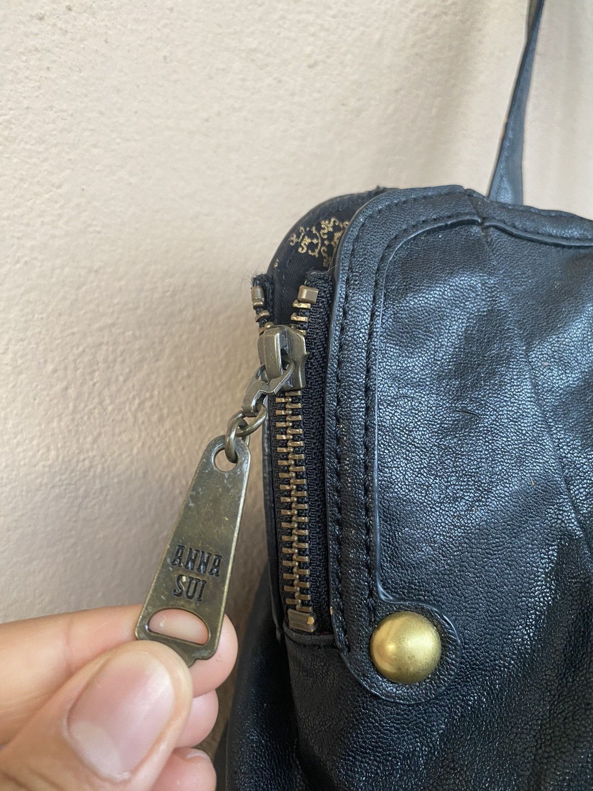 Anna Sui × Designer × Genuine Leather Anna Sui Leather Handbag Size ONE SIZE - 5 Thumbnail