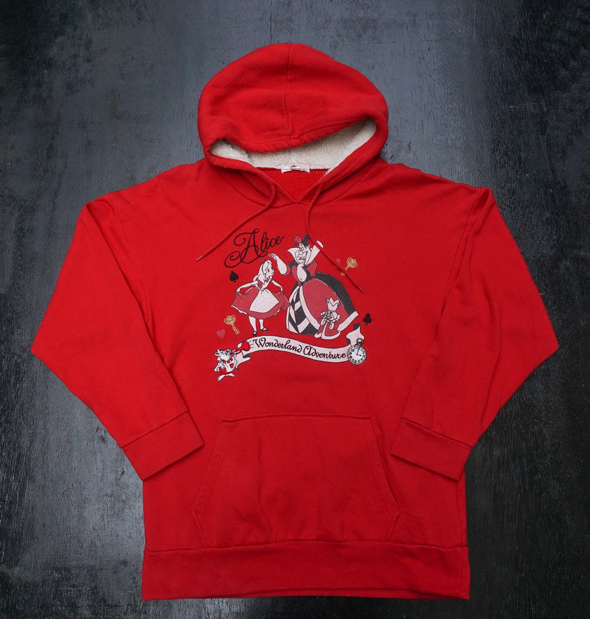 DISNEY Alice In Wonderland Print & Embroidery Hoodie