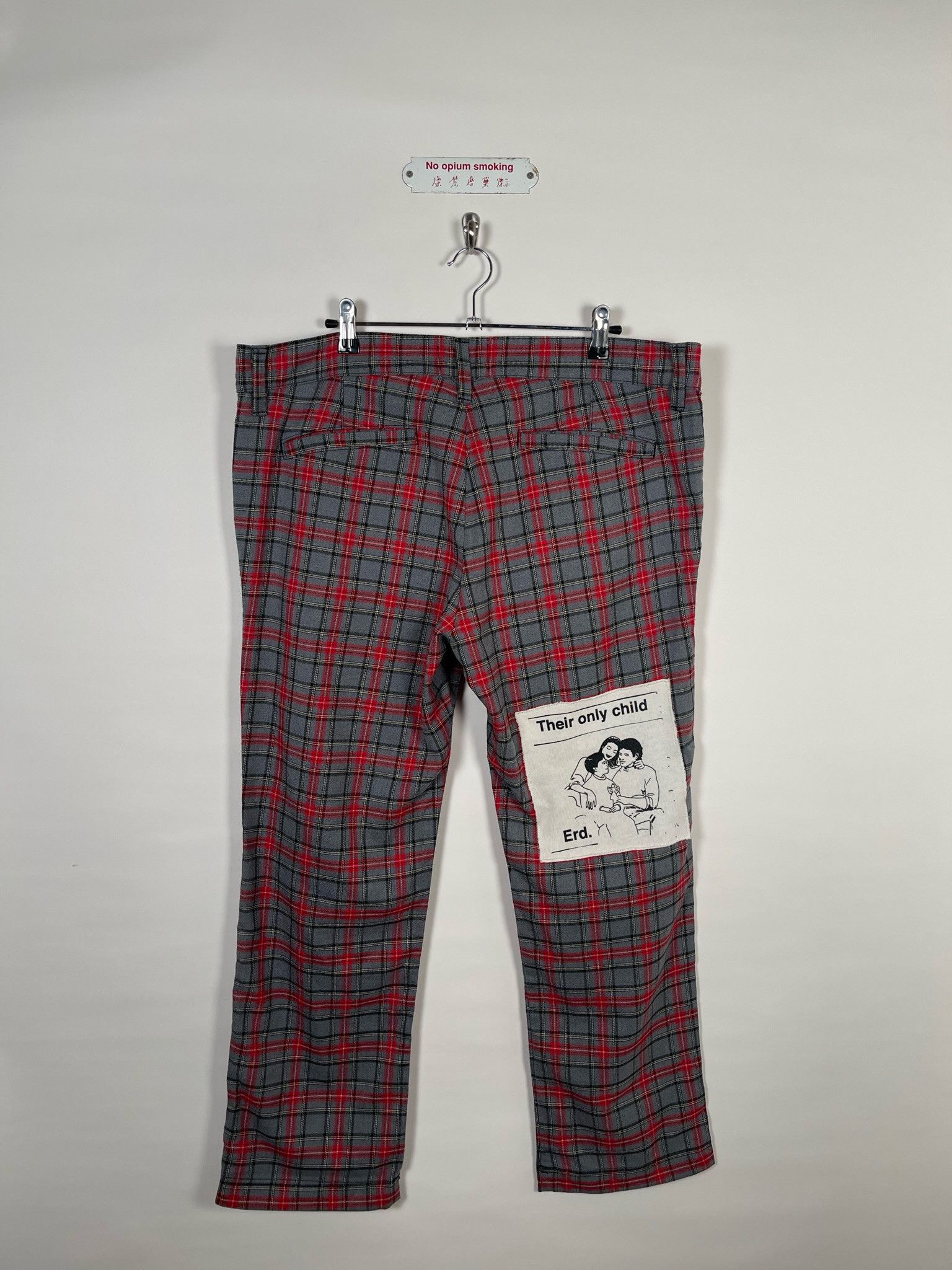 image of Enfants Riches Deprimes Size Erd Grailss19 Only Child Patch Trousers 36 38 in Plaid, Men's