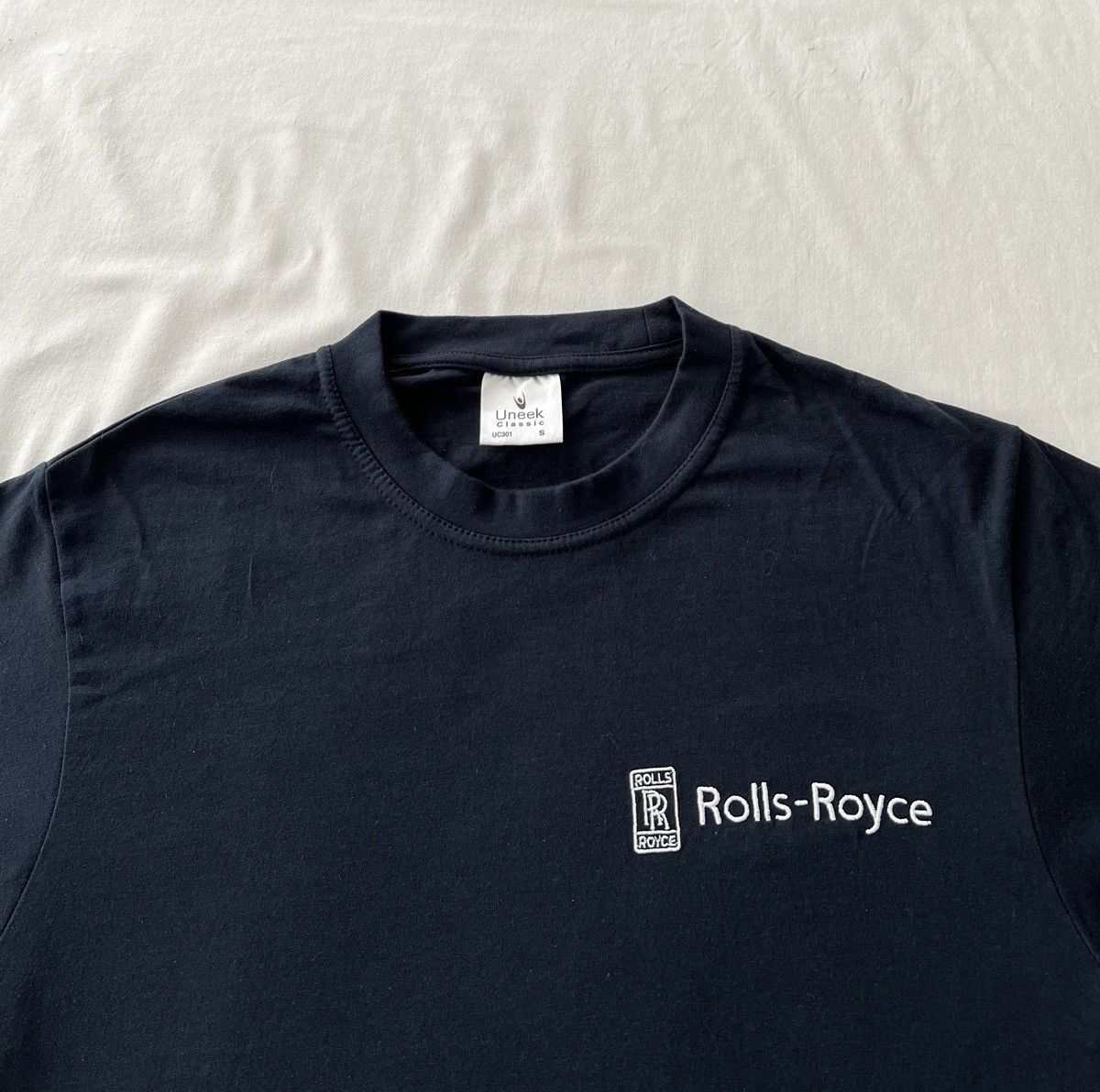 Vintage Rolls Royce Small Logo Navy Tee Size US S / EU 44-46 / 1 - 3 Thumbnail