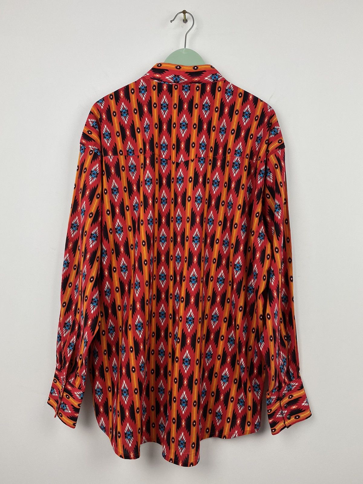 Wrangler Vintage Wrangler Western Over Print Cowboy Button Shirt Y2K Size US XL / EU 56 / 4 - 4 Thumbnail
