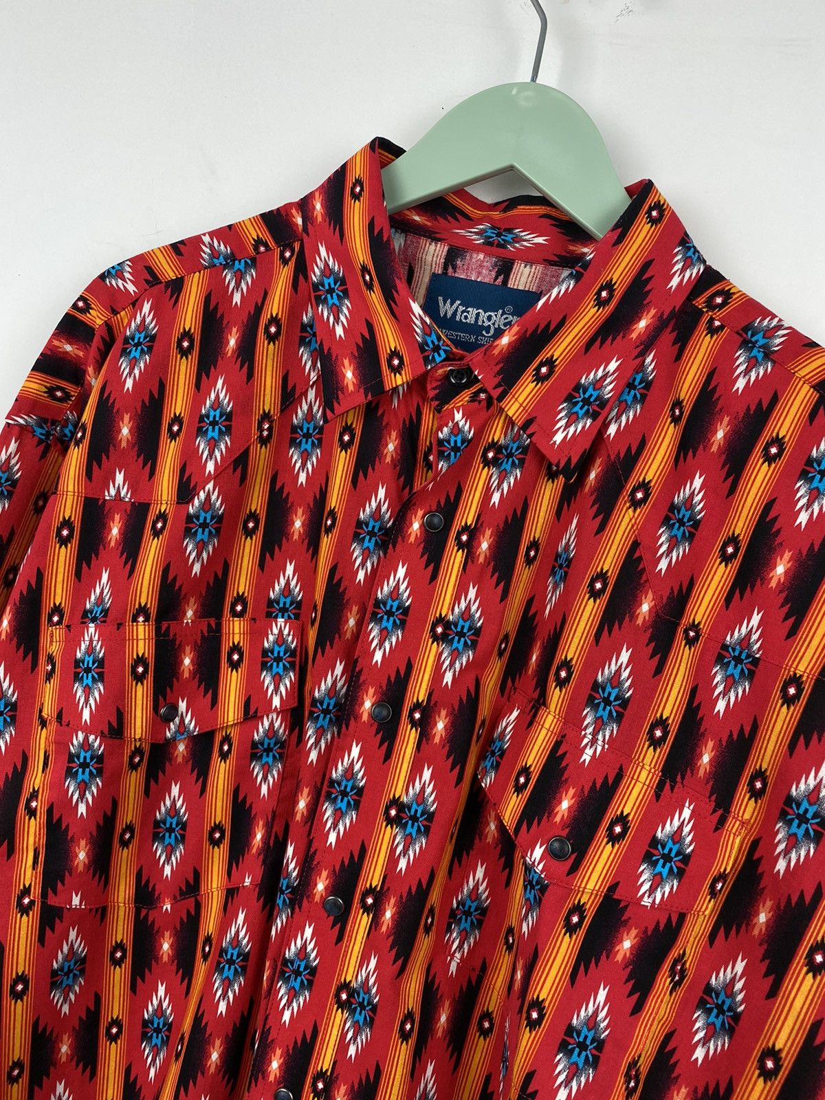 Wrangler Vintage Wrangler Western Over Print Cowboy Button Shirt Y2K Size US XL / EU 56 / 4 - 2 Thumbnail