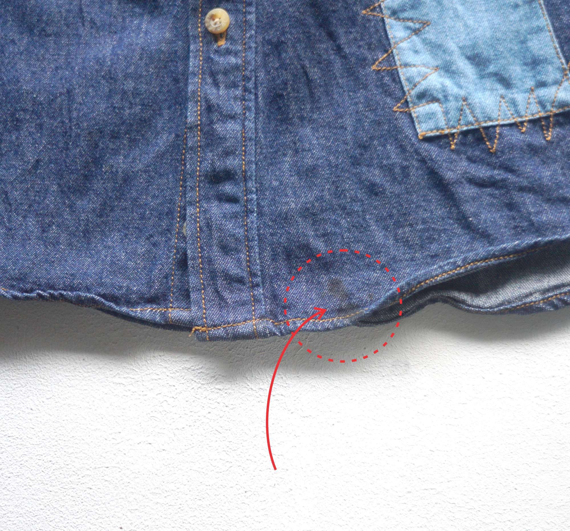 Japanese Brand LITTLE WE Patchwork Denim Shirt Size US S / EU 44-46 / 1 - 16 Thumbnail