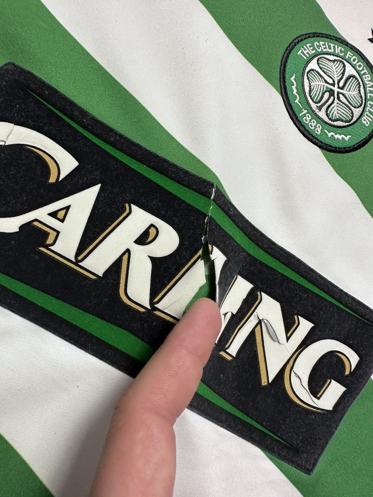 Nike × Vintage Vintage Nike Celtic soccer jersey striped size XL Size US XL / EU 56 / 4 - 5 Thumbnail