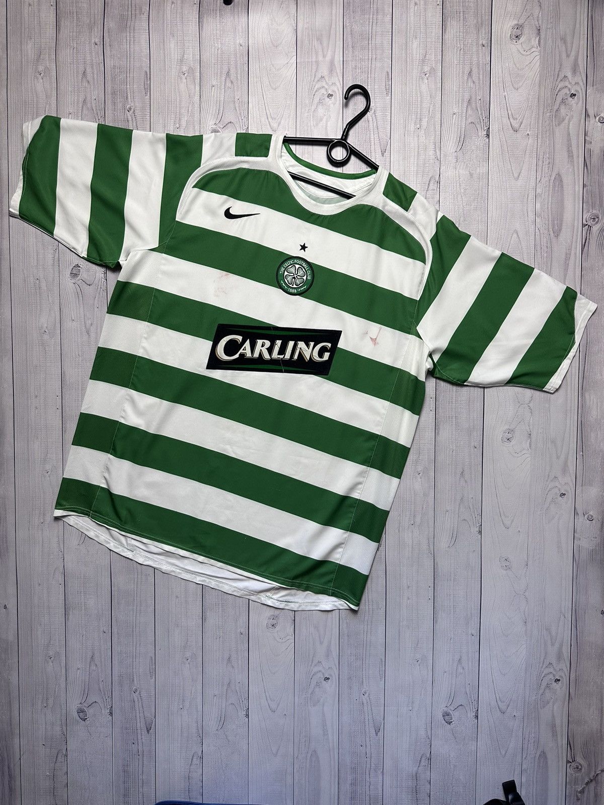 Nike × Vintage Vintage Nike Celtic soccer jersey striped size XL Size US XL / EU 56 / 4 - 1 Thumbnail