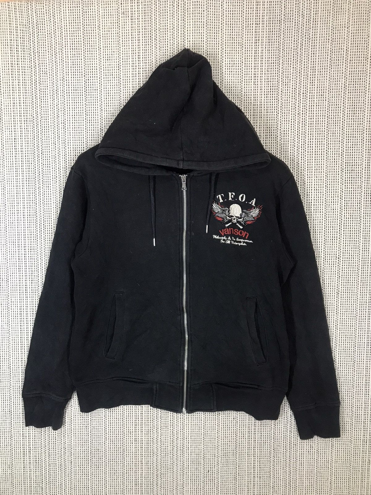 If Six Was Nine × Seditionaries × Vanson Leathers ‼️VANSON X T.F.O.A HOODIE EMBOIDERY BIG LOGO VERY RARE‼️ Size US L / EU 52-54 / 3 - 2 Thumbnail