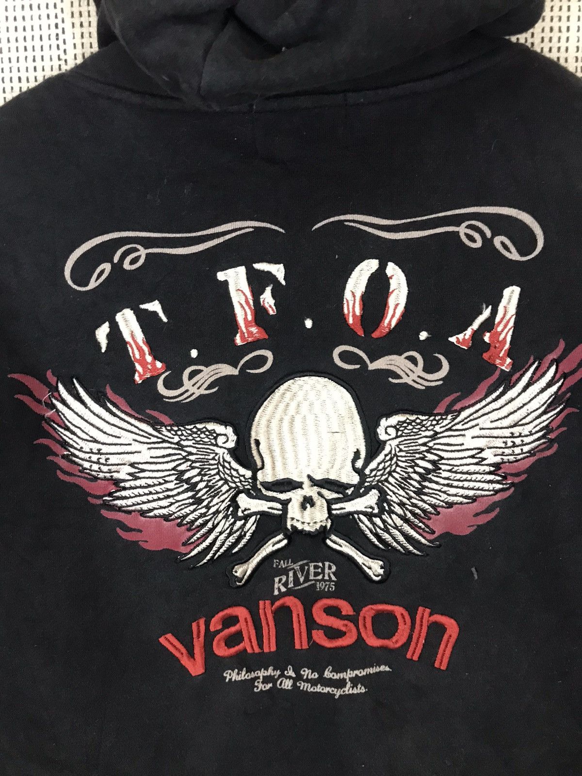If Six Was Nine × Seditionaries × Vanson Leathers ‼️VANSON X T.F.O.A HOODIE EMBOIDERY BIG LOGO VERY RARE‼️ Size US L / EU 52-54 / 3 - 9 Thumbnail