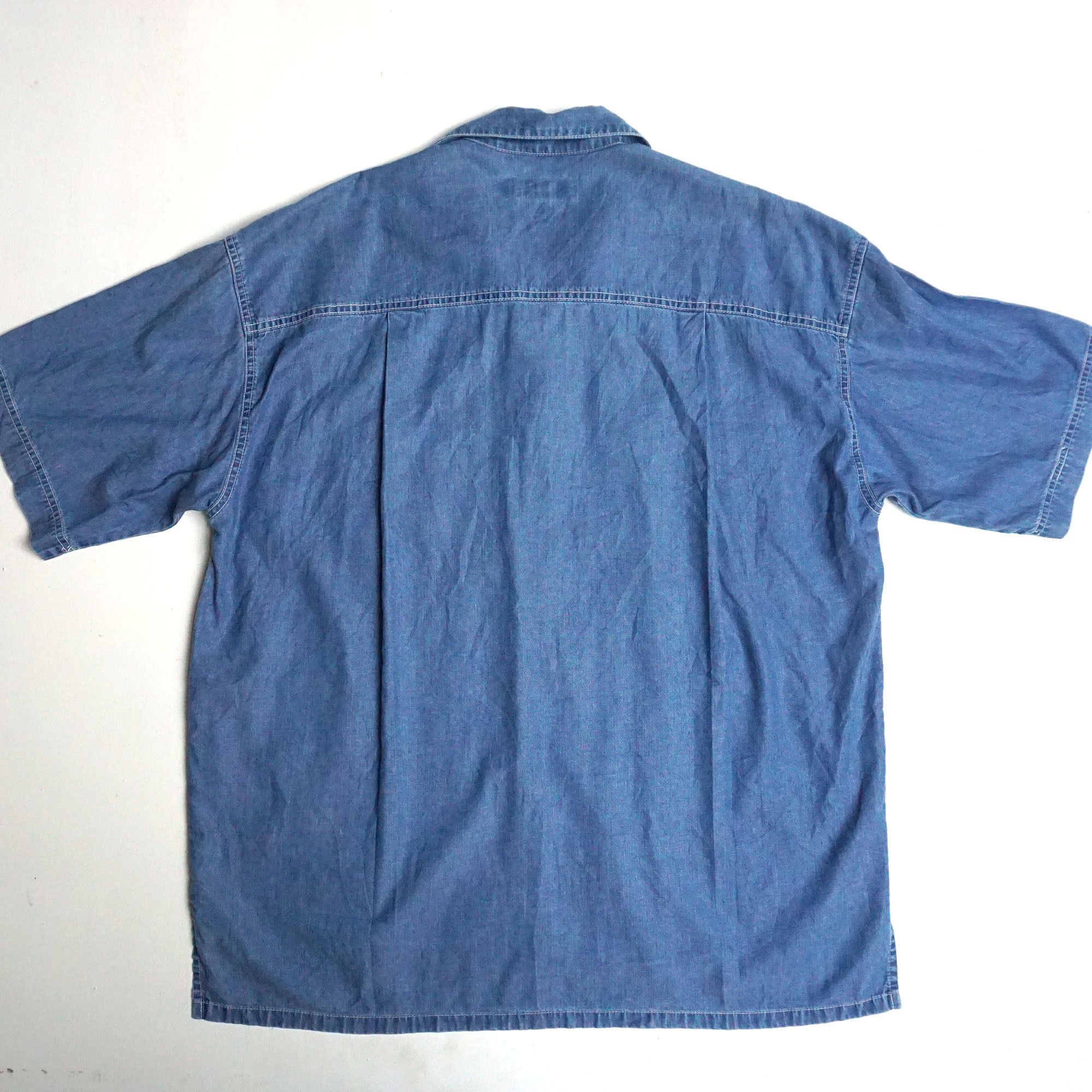 Japanese Brand LAGACHE Oversized Patchwork Denim Shirt Size US XXL / EU 58 / 5 - 14 Thumbnail