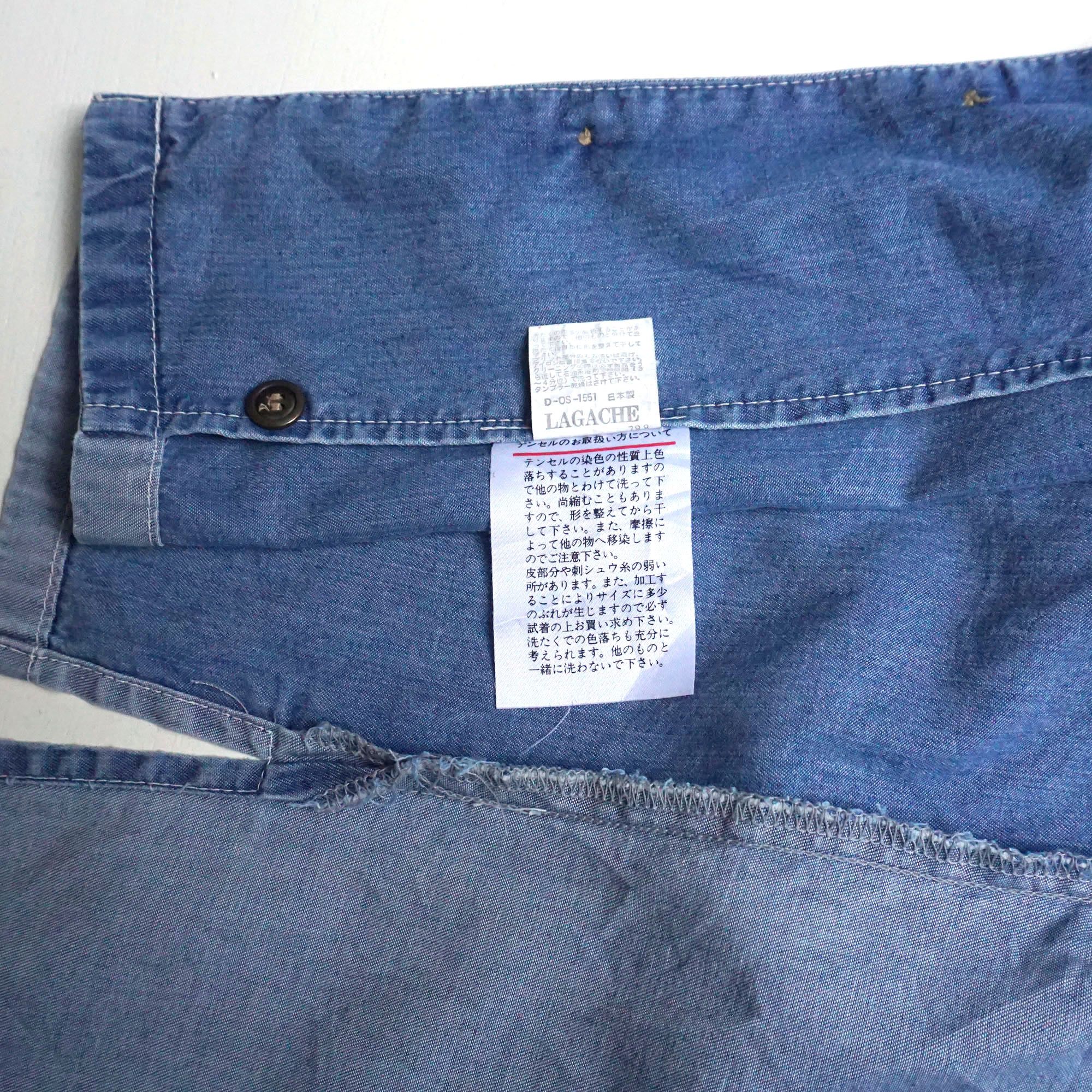 Japanese Brand LAGACHE Oversized Patchwork Denim Shirt Size US XXL / EU 58 / 5 - 10 Thumbnail