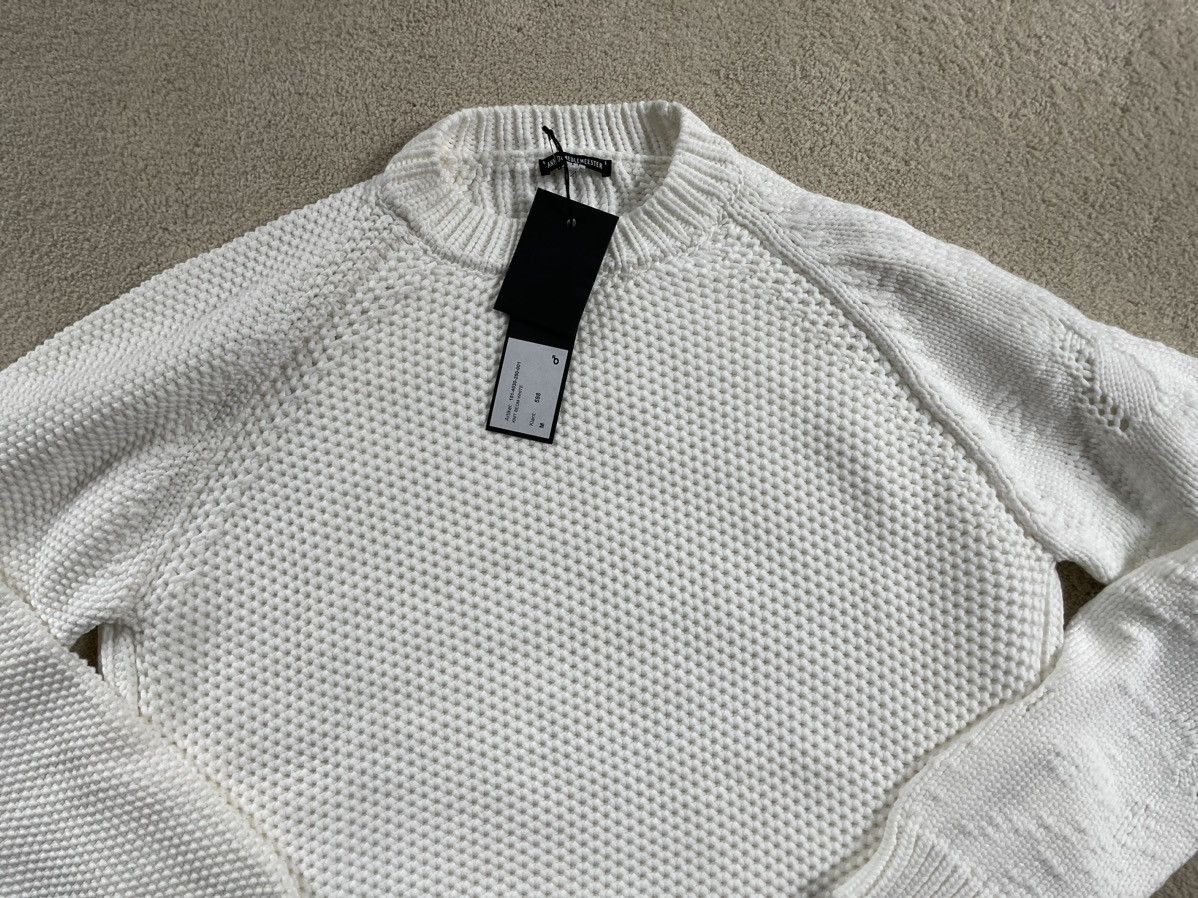 image of Ann Demeulemeester Angora Wool Sweater in White, Men's (Size Medium)