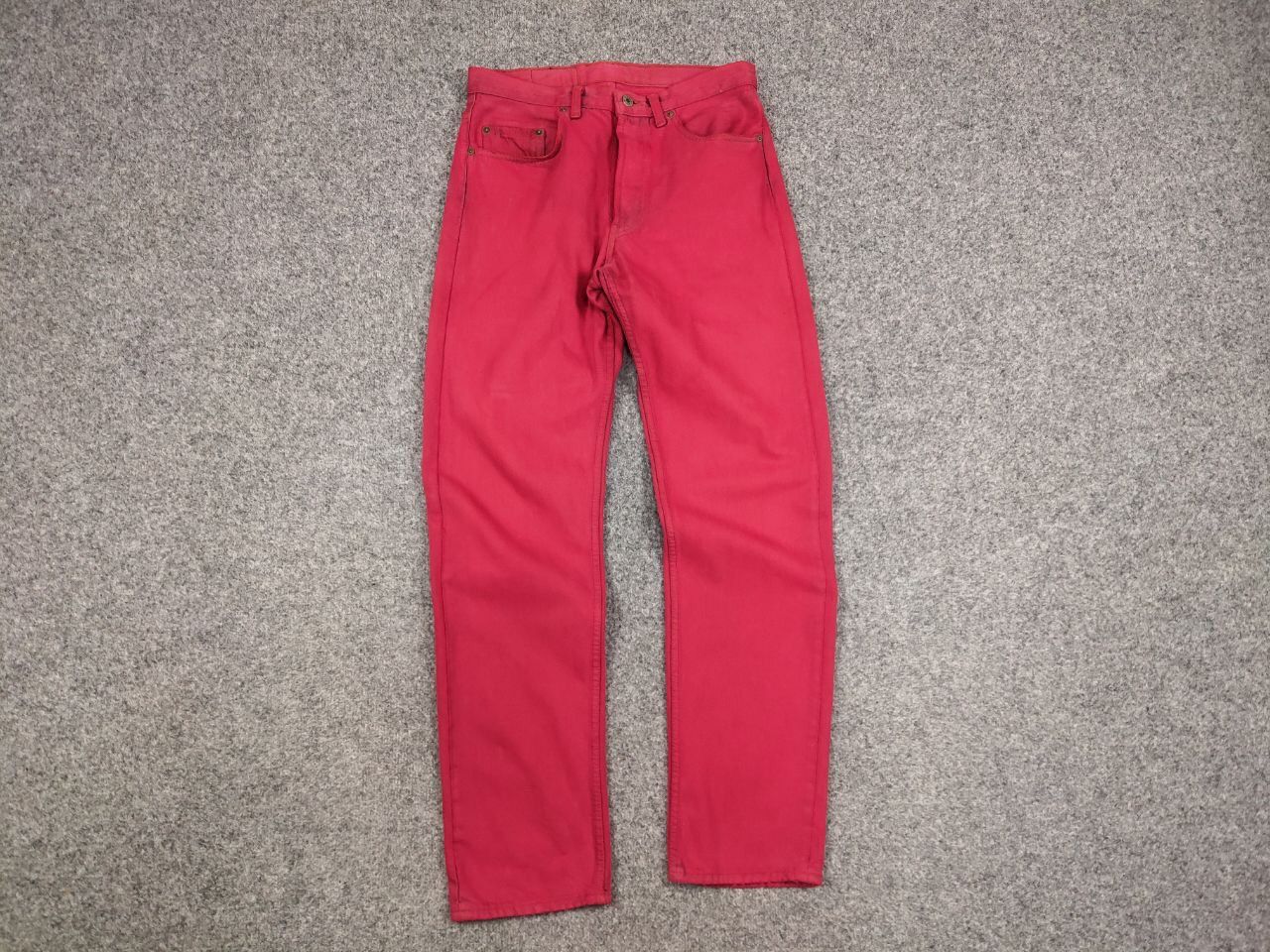 Levi's Rare Vintage 80's Levis 501 Made in Canada Red Denim Jeans Size US 33 - 12 Thumbnail