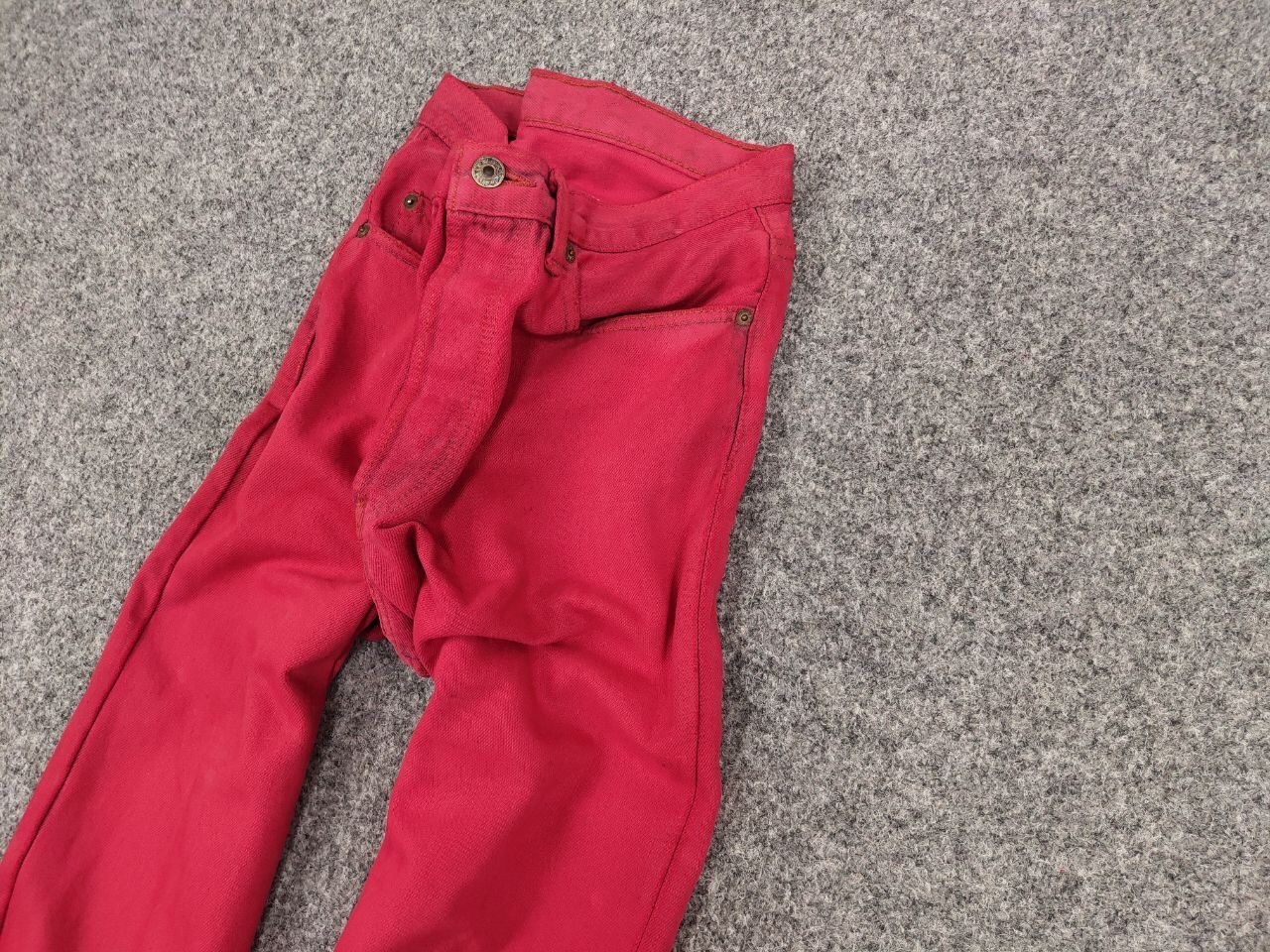 Levi's Rare Vintage 80's Levis 501 Made in Canada Red Denim Jeans Size US 33 - 4 Thumbnail