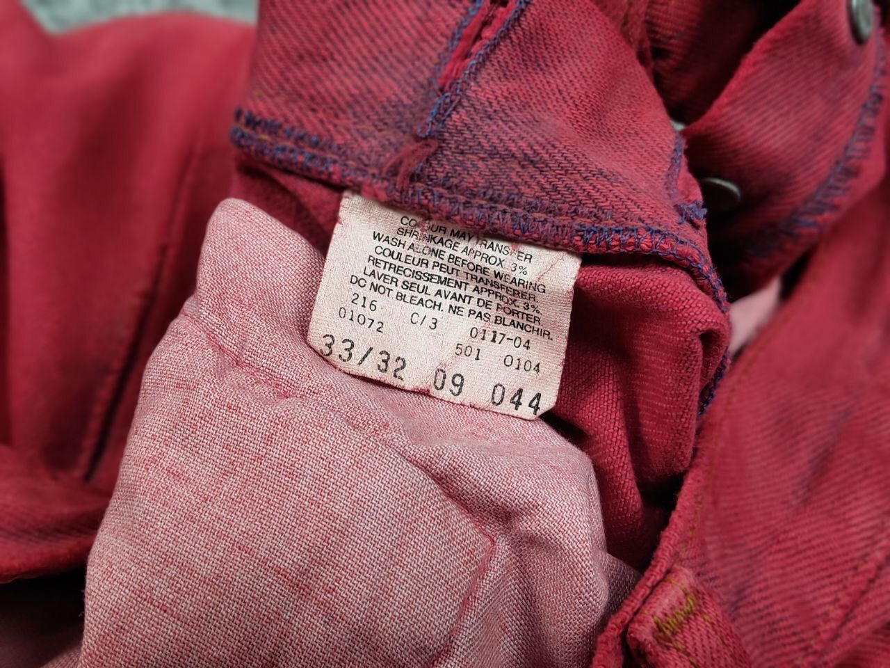 Levi's Rare Vintage 80's Levis 501 Made in Canada Red Denim Jeans Size US 33 - 20 Thumbnail