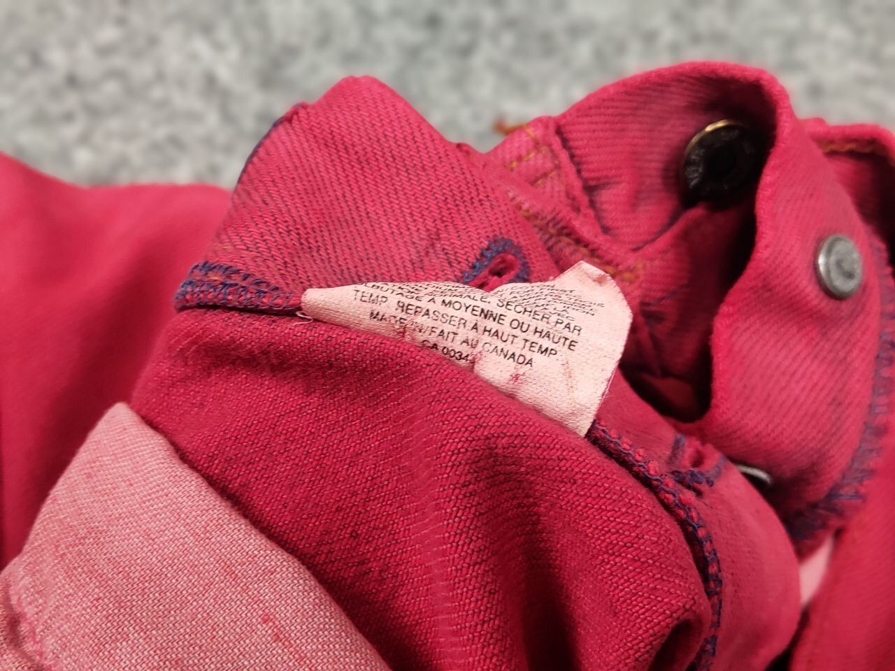 Levi's Rare Vintage 80's Levis 501 Made in Canada Red Denim Jeans Size US 33 - 19 Thumbnail