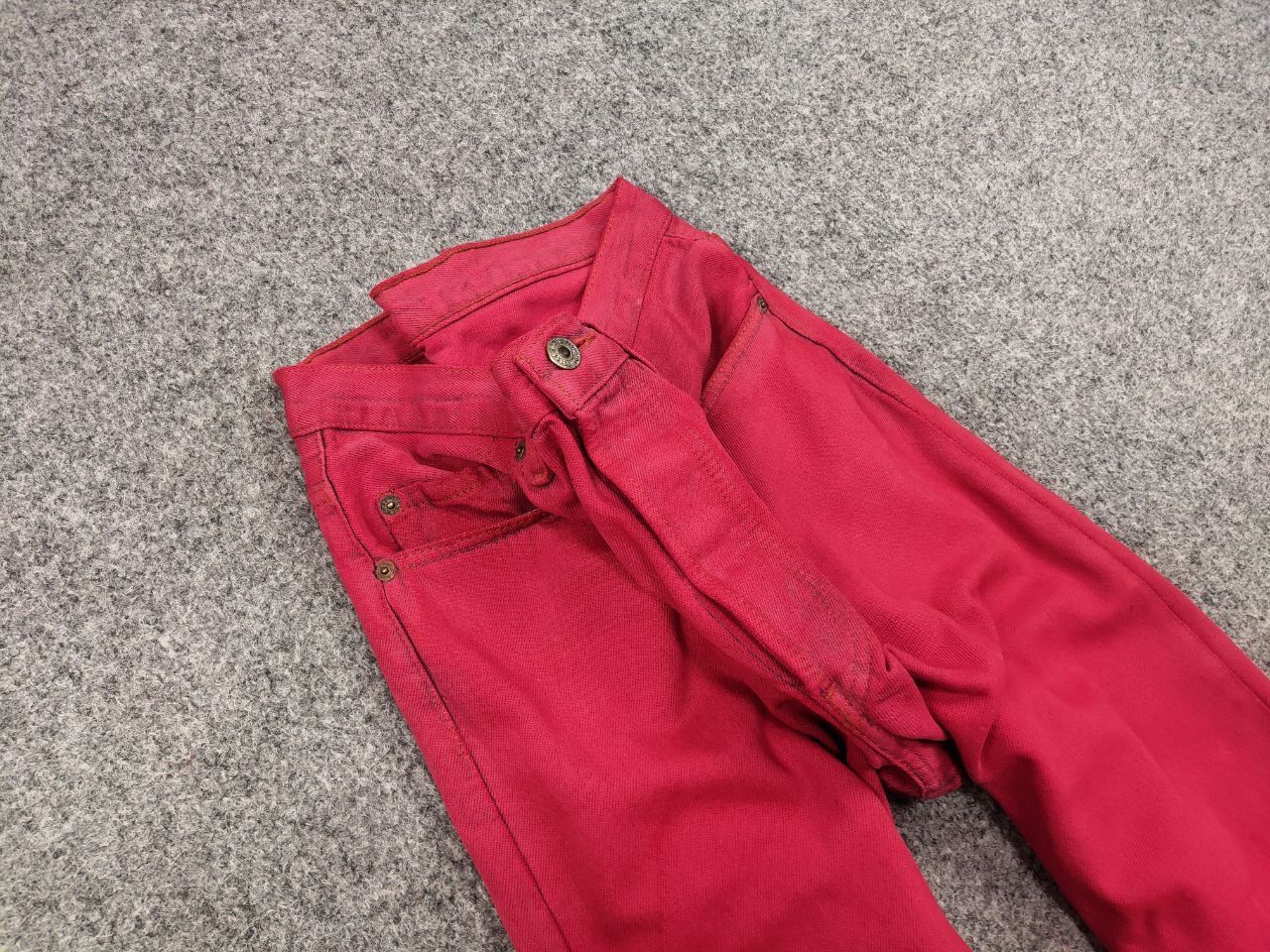 Levi's Rare Vintage 80's Levis 501 Made in Canada Red Denim Jeans Size US 33 - 10 Thumbnail