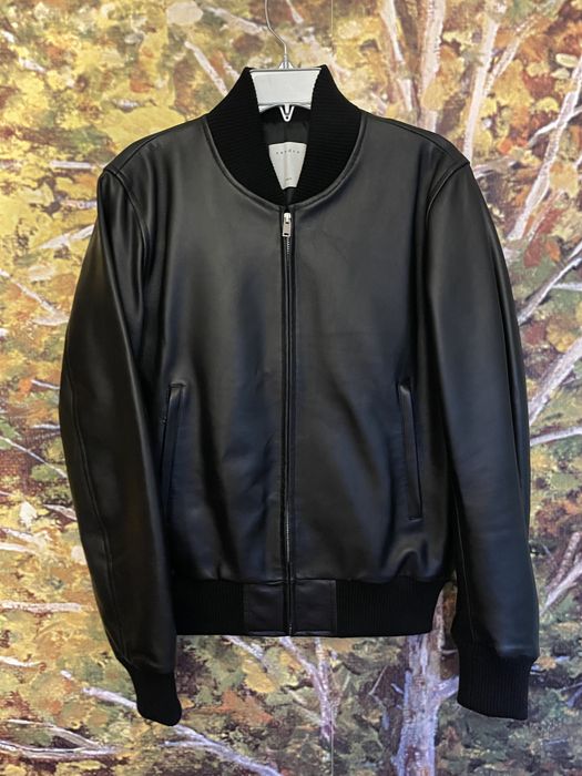 Sandro Leather Bomber Jacket | Grailed