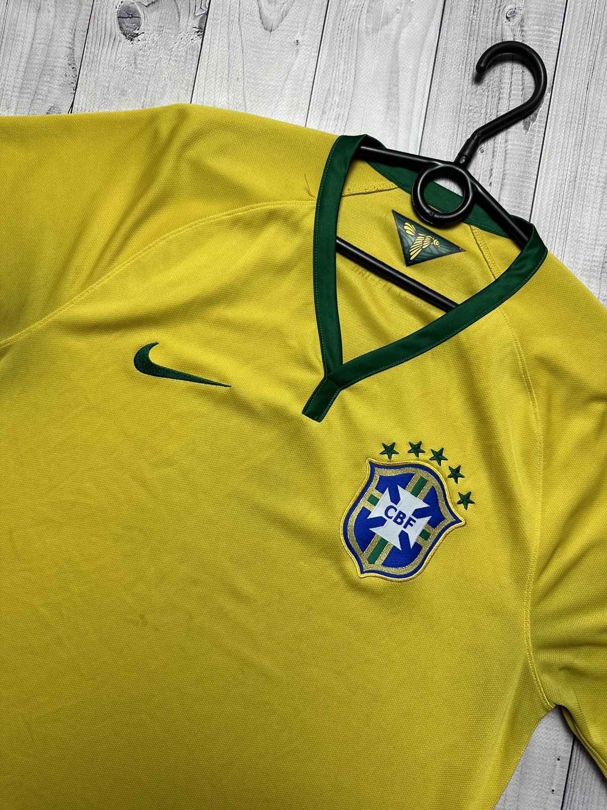 Nike × Vintage Vintage Nike Brazil Brasil soccer jersey size M Size US M / EU 48-50 / 2 - 5 Thumbnail
