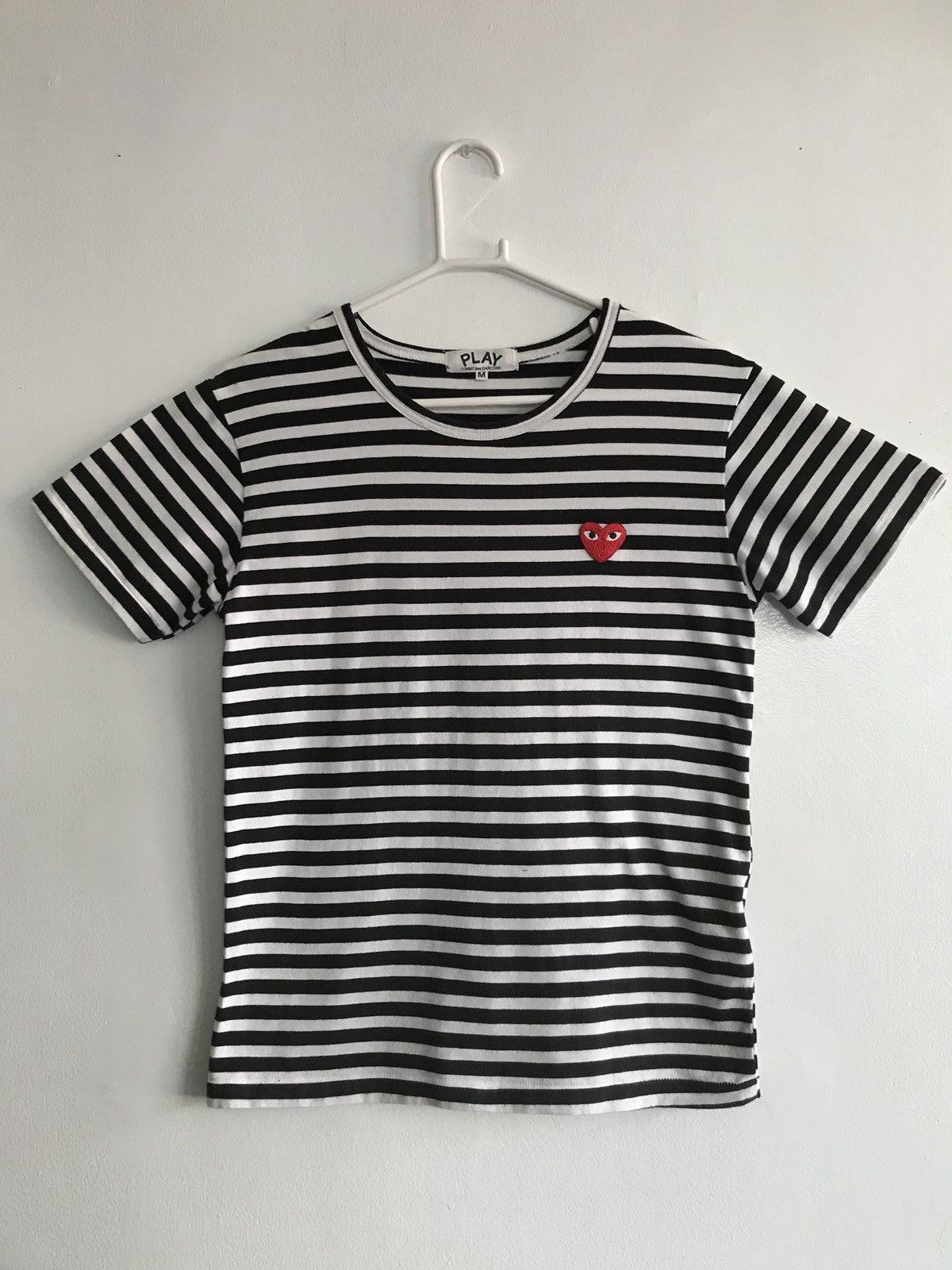 Cdg striped short on sale sleeve