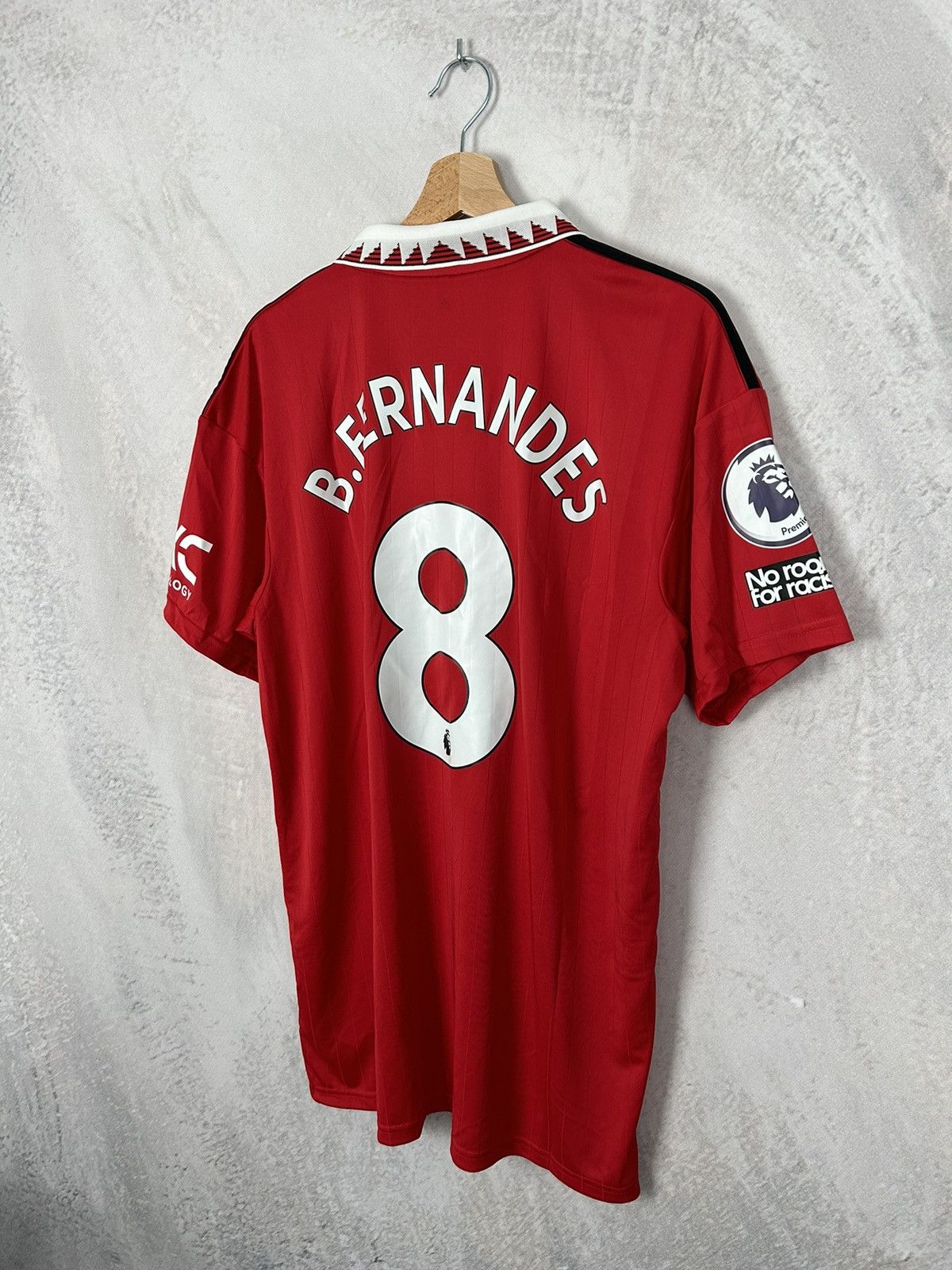 Adidas Bruno Fernandes #8 Manchester United Soccer Jersey Football Size US L / EU 52-54 / 3 - 5 Thumbnail