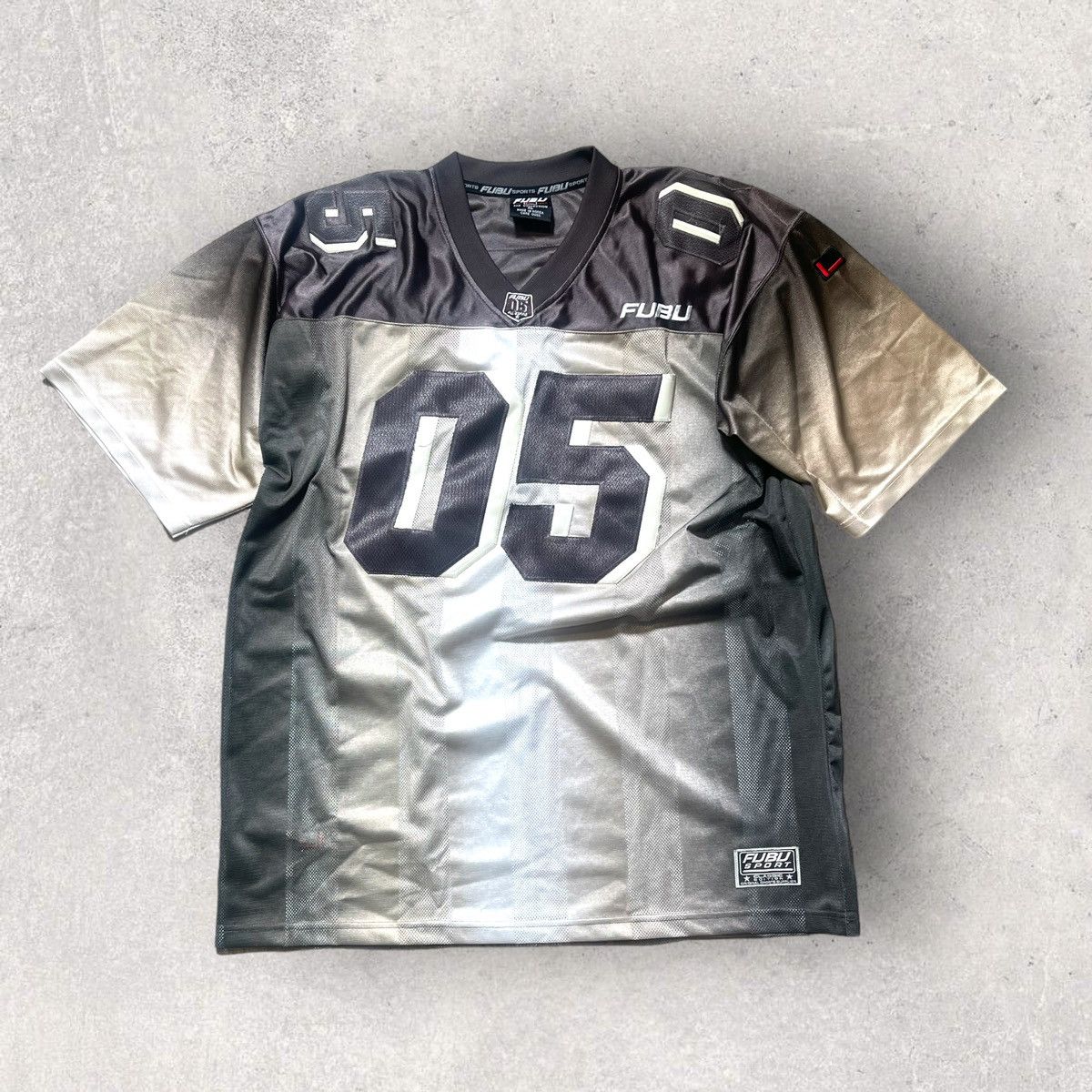 image of Vintage Y2K Embroidered Fubu 05 Jersey Dope Hip Hop Rap in Brown, Men's (Size Large)
