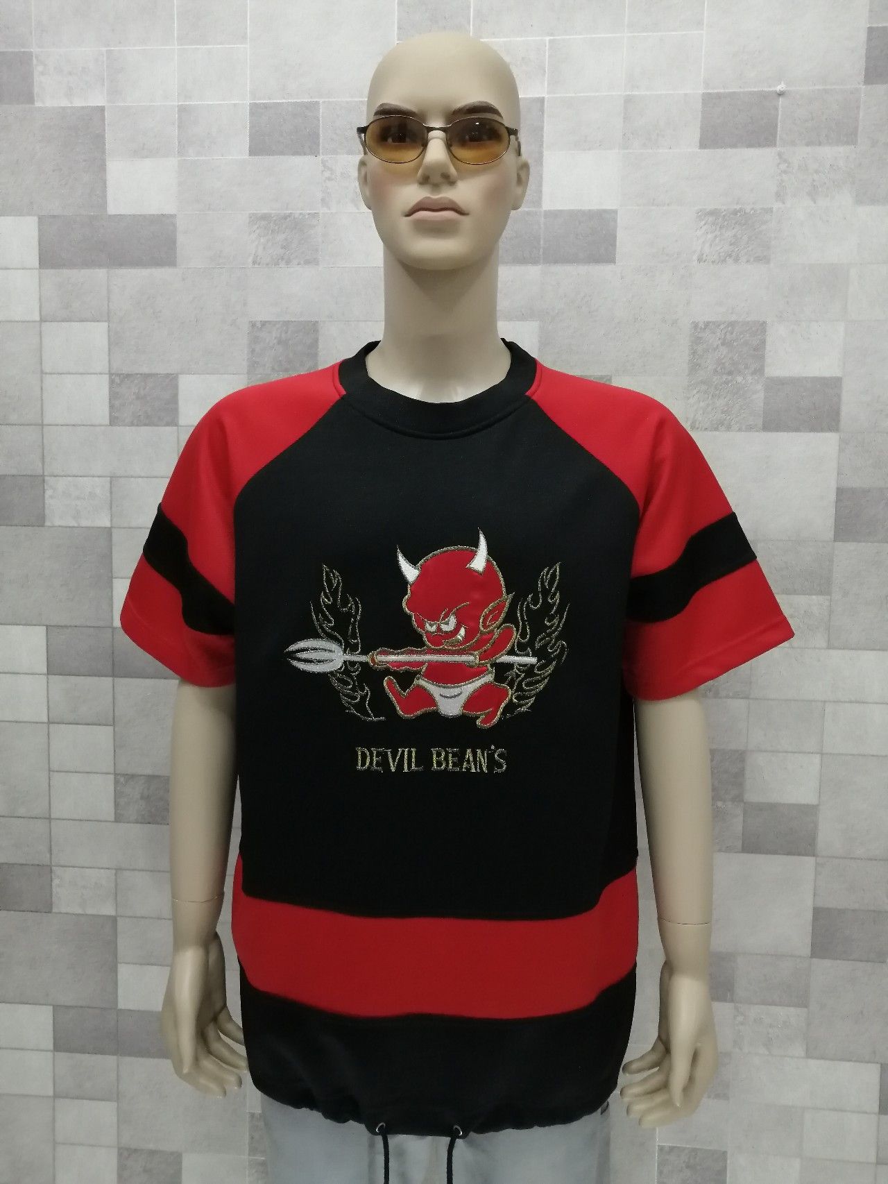 Japanese Brand 😈VINTAGE DEVIL BEANS 👿 Dope! Hip Hop Polyester T- Shirt Size US L / EU 52-54 / 3 - 2 Thumbnail