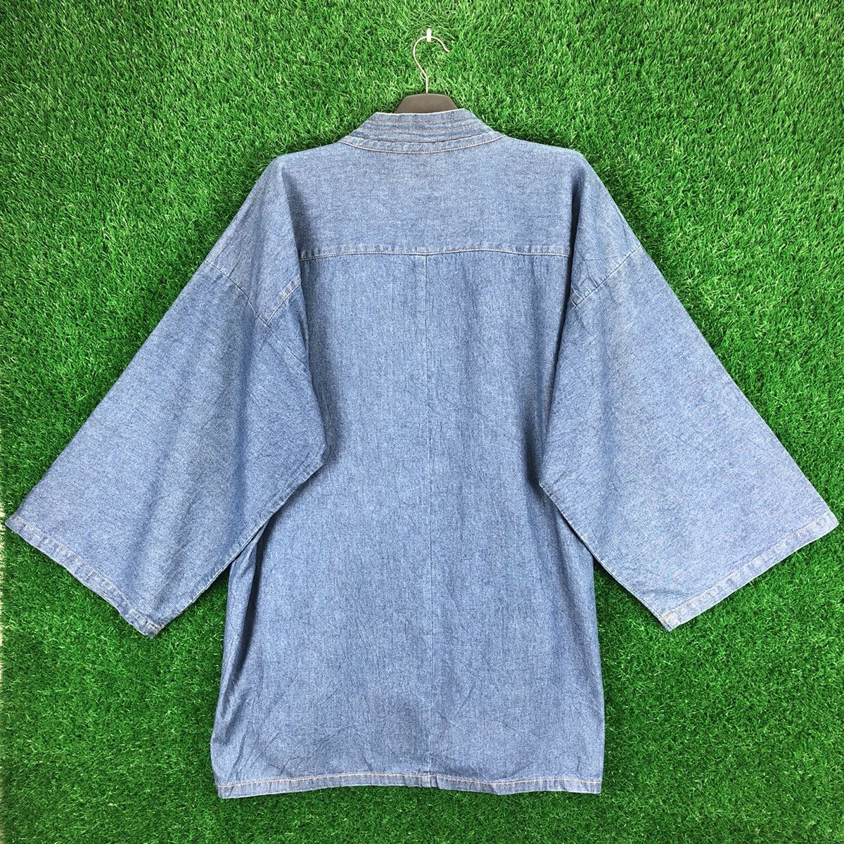 Vintage Vintage 90's Kimono Cardigan Denim Size US XL / EU 56 / 4 - 4 Thumbnail