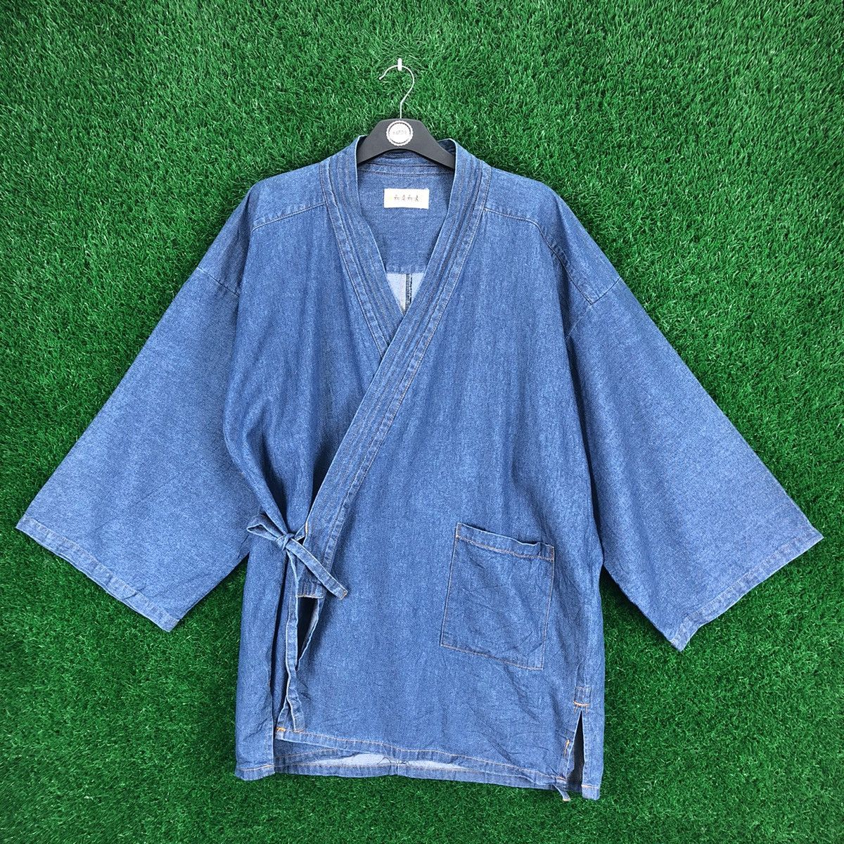 Vintage Vintage 90's Kimono Cardigan Denim Size US XL / EU 56 / 4 - 1 Thumbnail