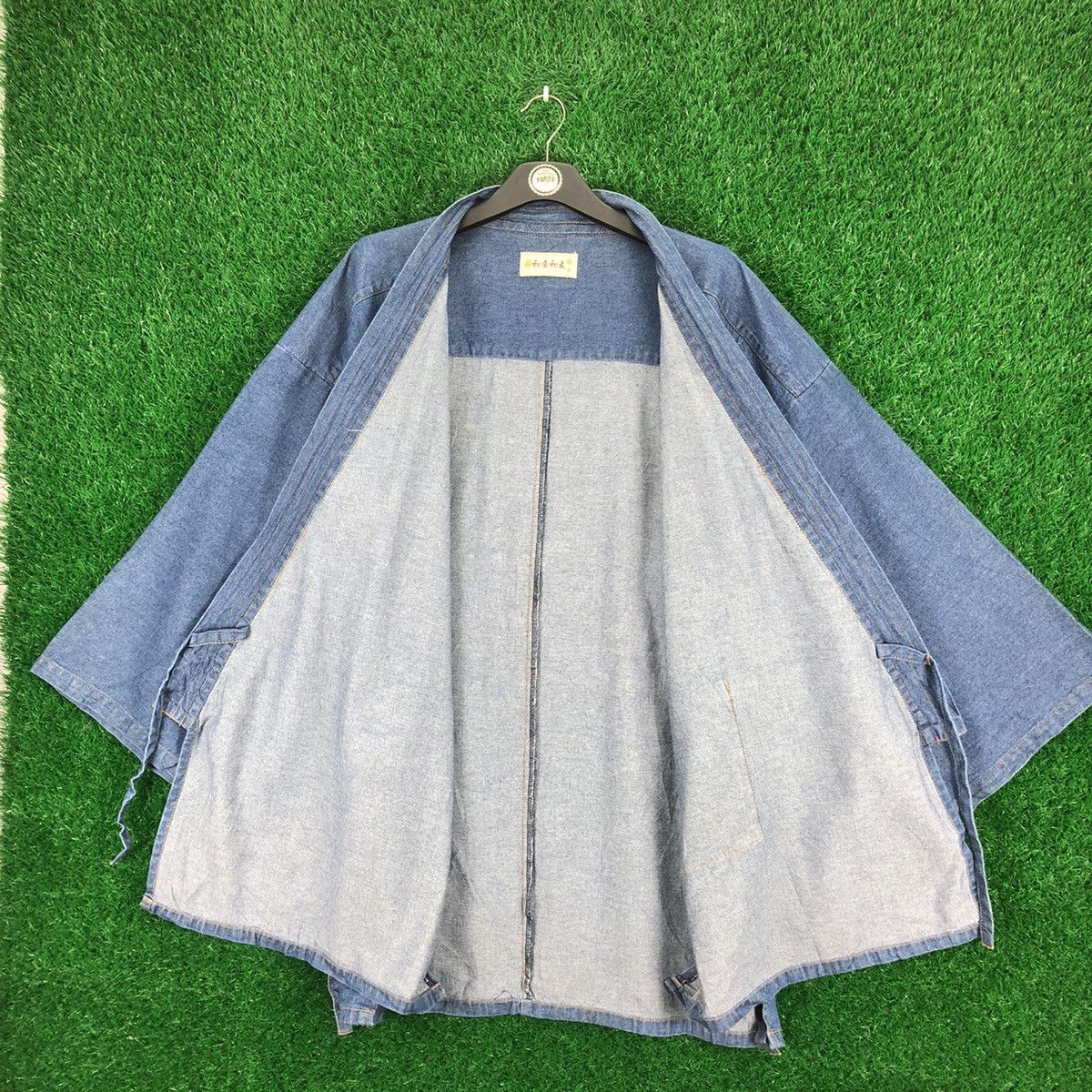 Vintage Vintage 90's Kimono Cardigan Denim Size US XL / EU 56 / 4 - 7 Thumbnail