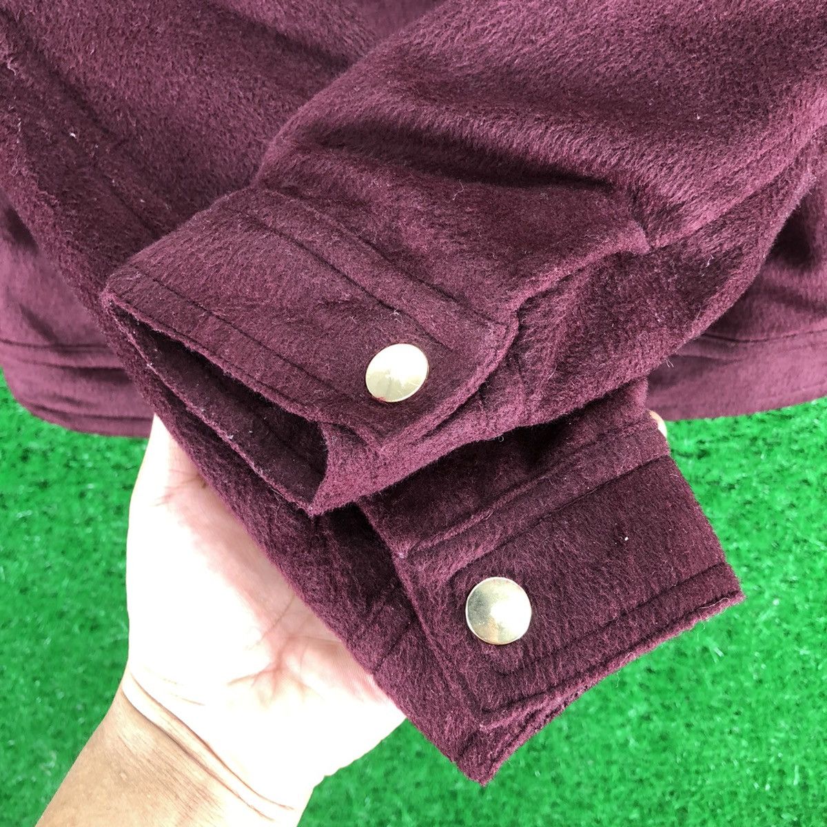 Japanese Brand Vintage Double Collar Women Cropped Jacket by Blue Strive Size S / US 4 / IT 40 - 10 Thumbnail
