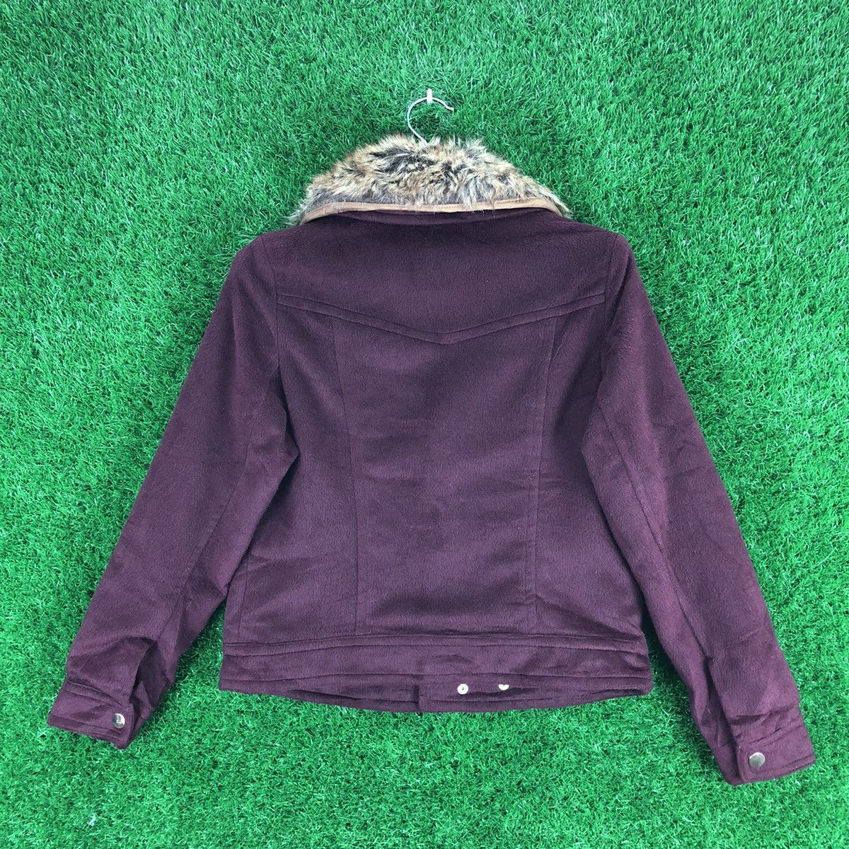 Japanese Brand Vintage Double Collar Women Cropped Jacket by Blue Strive Size S / US 4 / IT 40 - 4 Thumbnail
