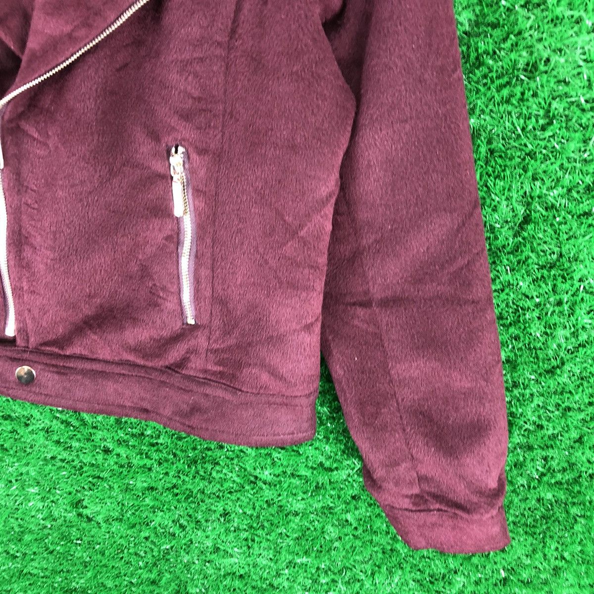 Japanese Brand Vintage Double Collar Women Cropped Jacket by Blue Strive Size S / US 4 / IT 40 - 3 Thumbnail