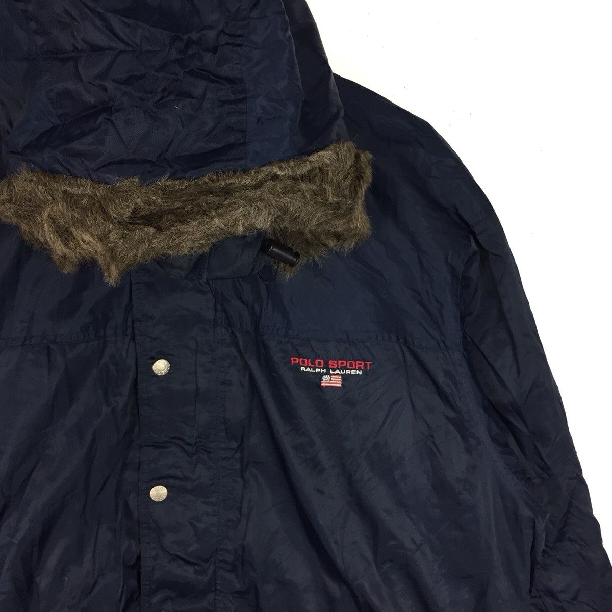 Polo Ralph Lauren Vintage POLO Sport Long Jacket Winter Hoodie Size US M / EU 48-50 / 2 - 2 Thumbnail