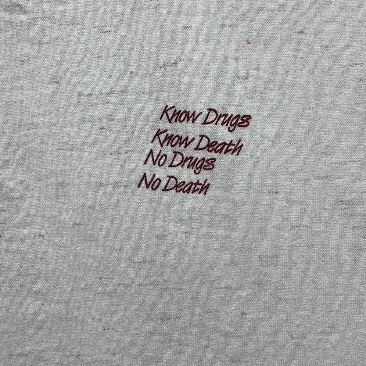 Vintage Vintage 90s Know Drugs Know Death Reach Wolding T-Shirt Size US XL / EU 56 / 4 - 4 Thumbnail