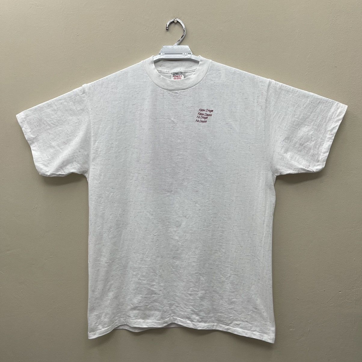 Vintage Vintage 90s Know Drugs Know Death Reach Wolding T-Shirt Size US XL / EU 56 / 4 - 3 Thumbnail