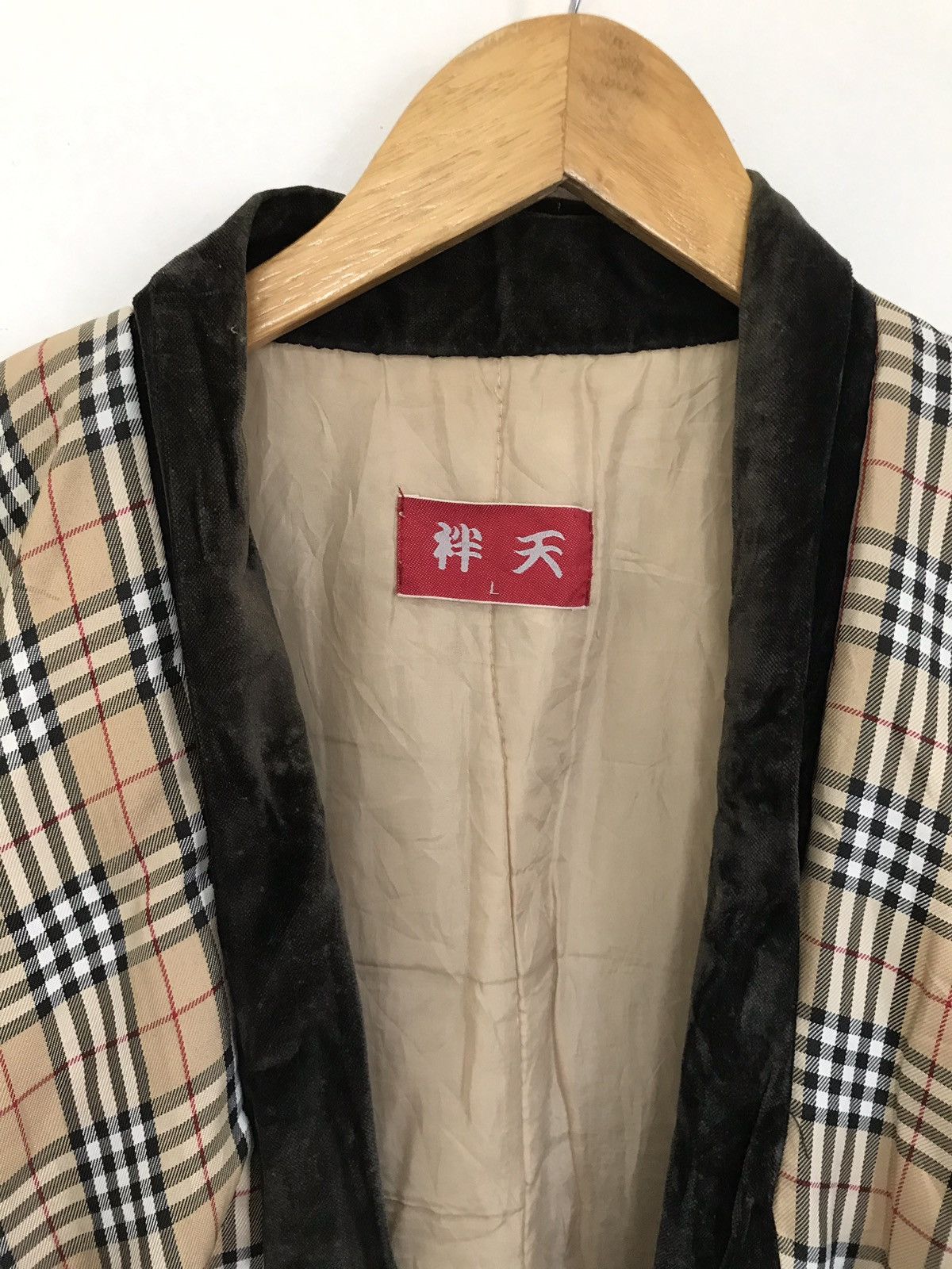 Japanese Brand × Vintage Vintage Japanese Plaid Hanten Kimono Light Quilted Jacket Size US L / EU 52-54 / 3 - 8 Thumbnail